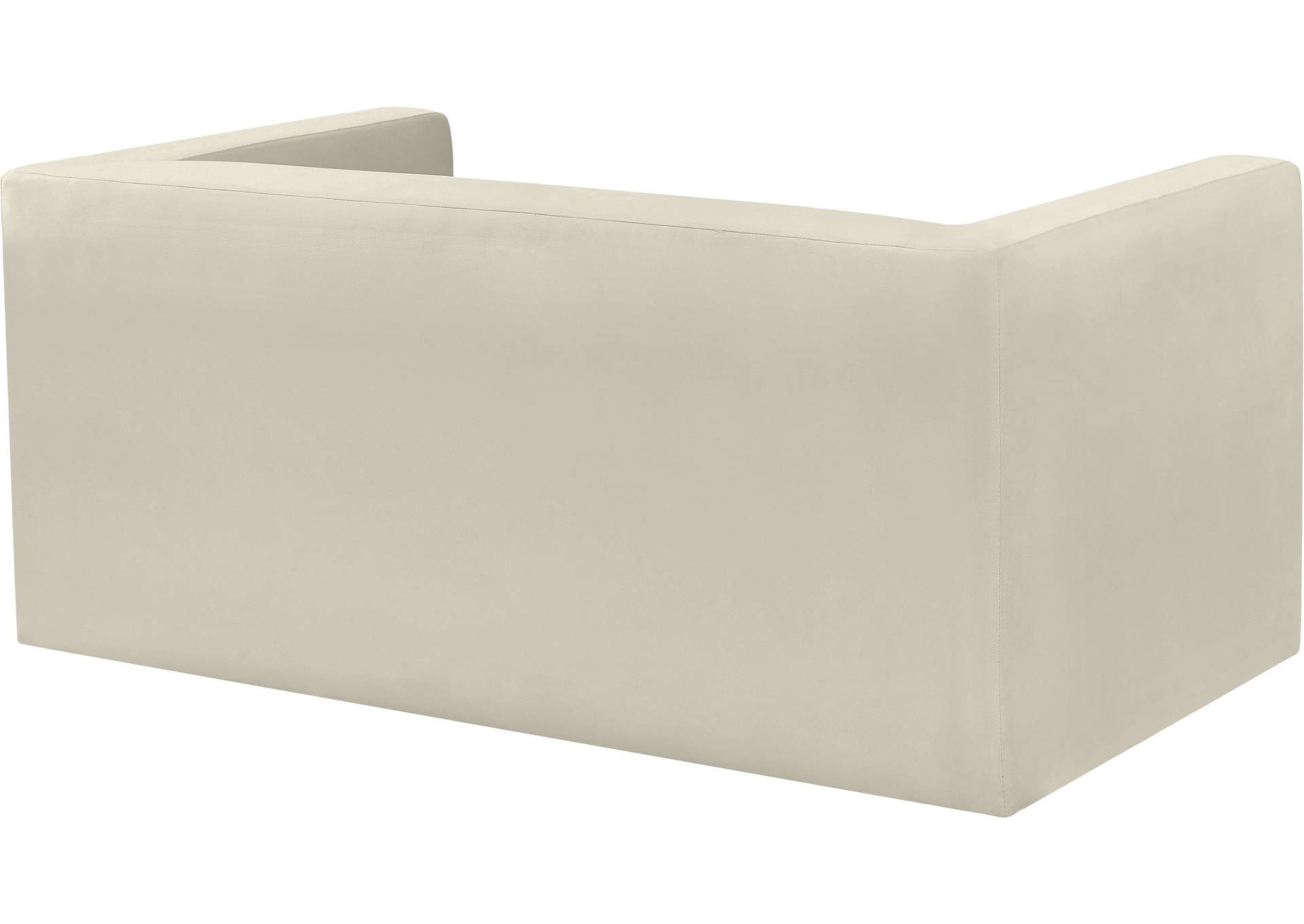 Henson Cream Velvet Loveseat,Meridian Furniture