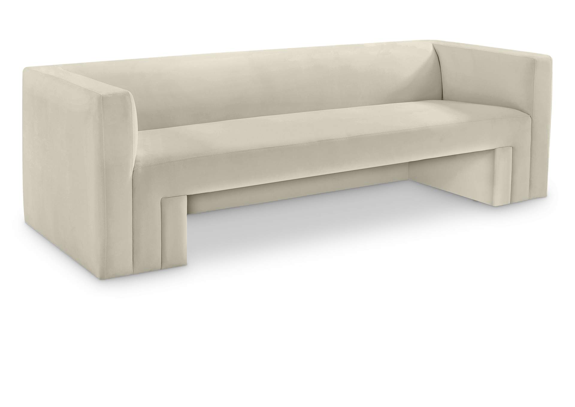 Henson Cream Velvet Sofa,Meridian Furniture