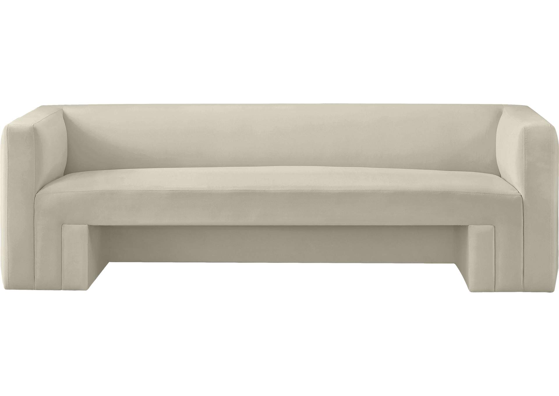 Henson Cream Velvet Sofa,Meridian Furniture