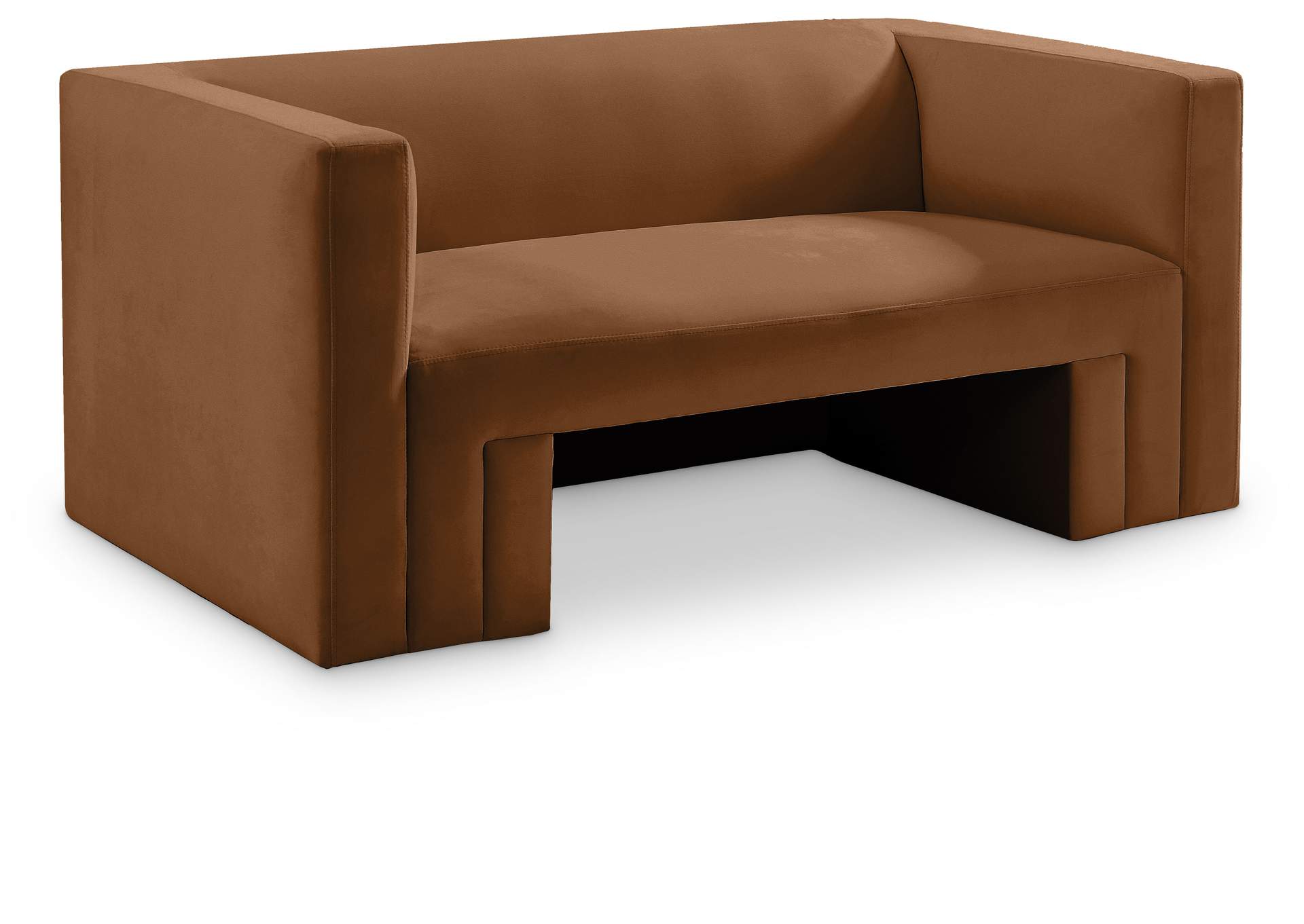 Henson Saddle Velvet Loveseat,Meridian Furniture