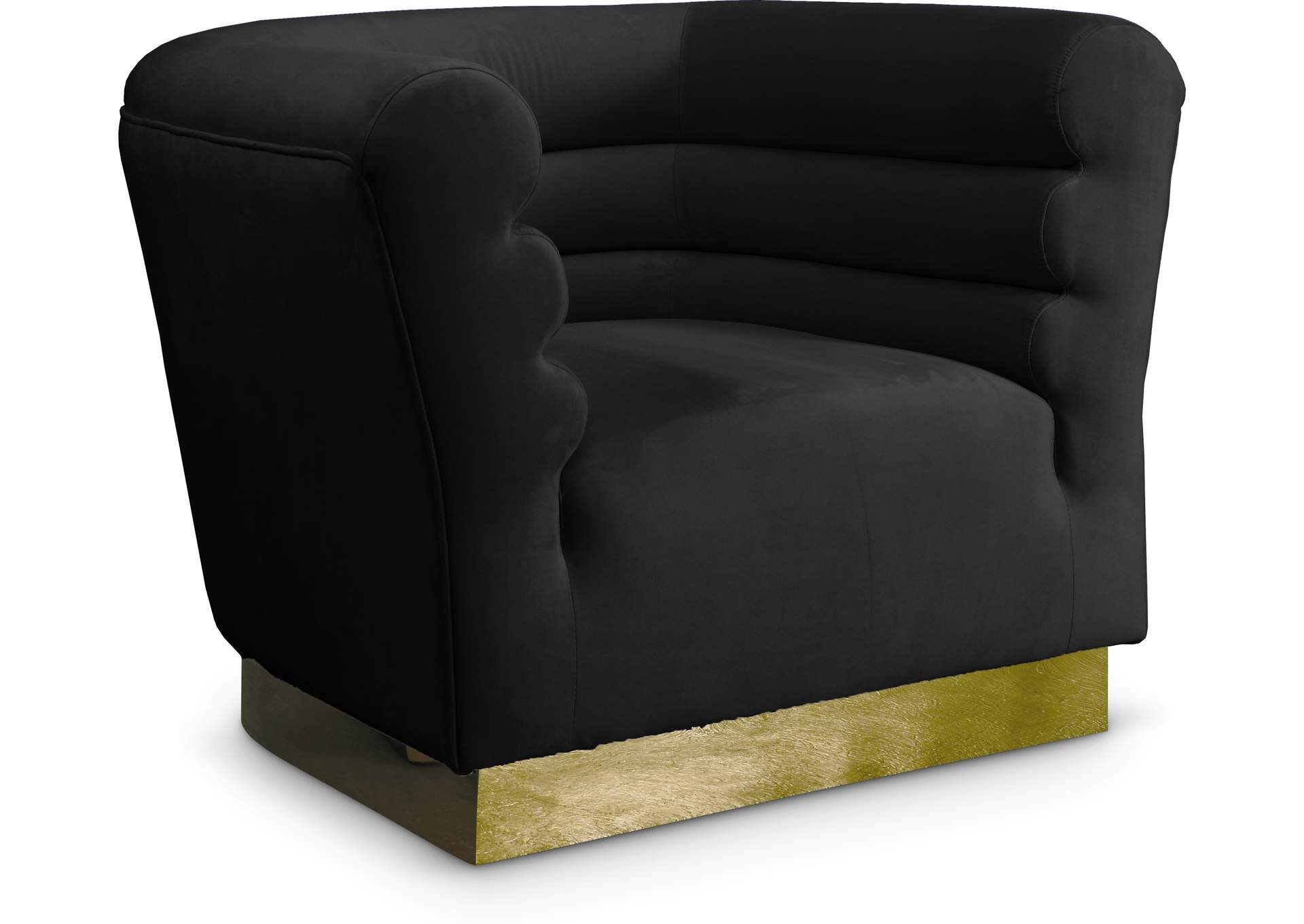 Bellini Black Velvet Chair,Meridian Furniture