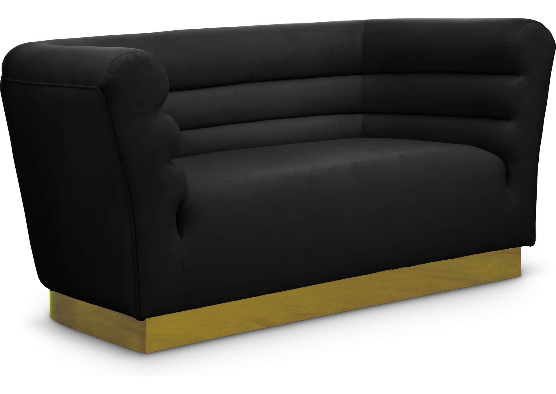 Bellini Black Velvet Loveseat,Meridian Furniture