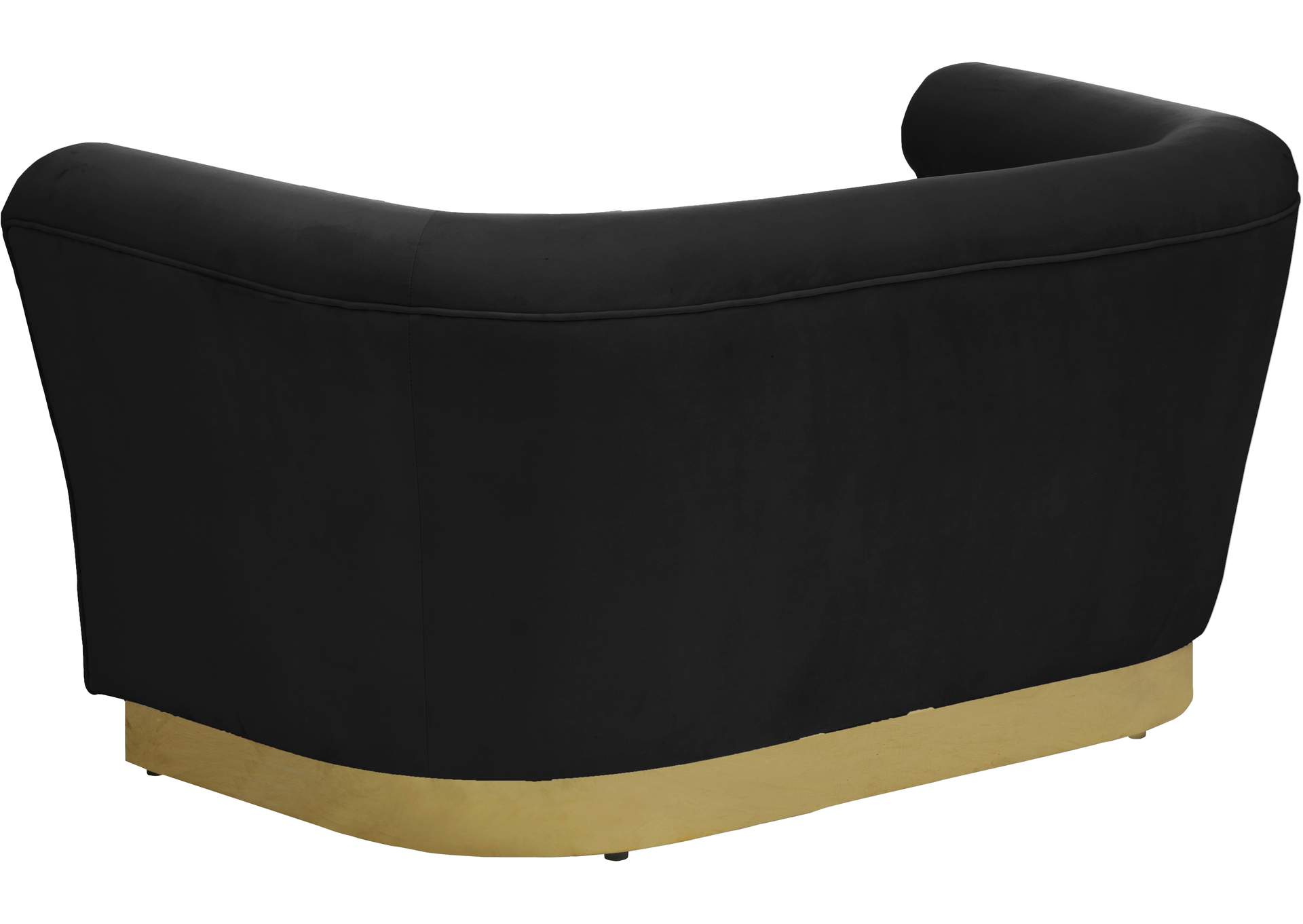 Bellini Black Velvet Loveseat,Meridian Furniture