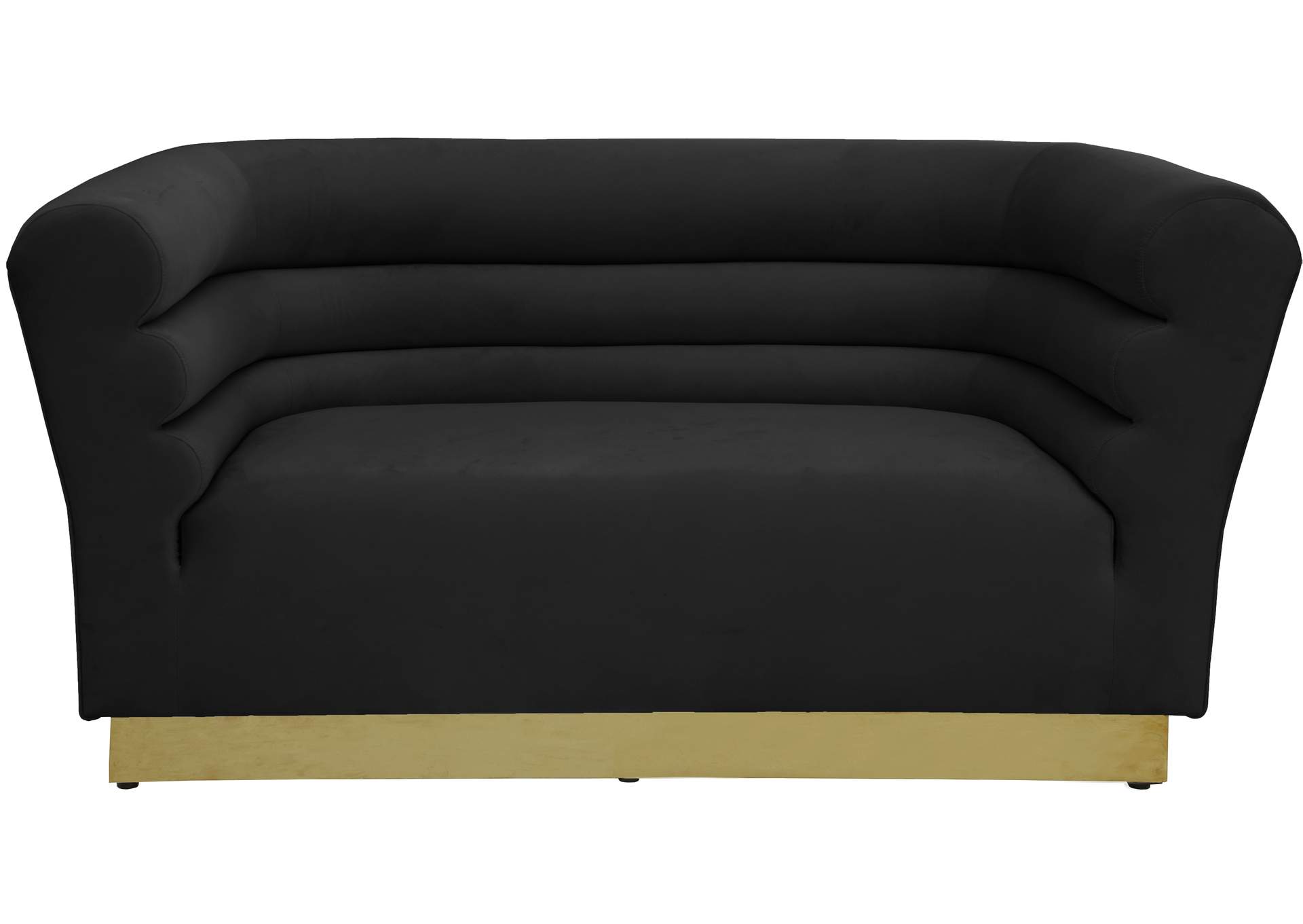 Bellini Black Velvet Loveseat,Meridian Furniture