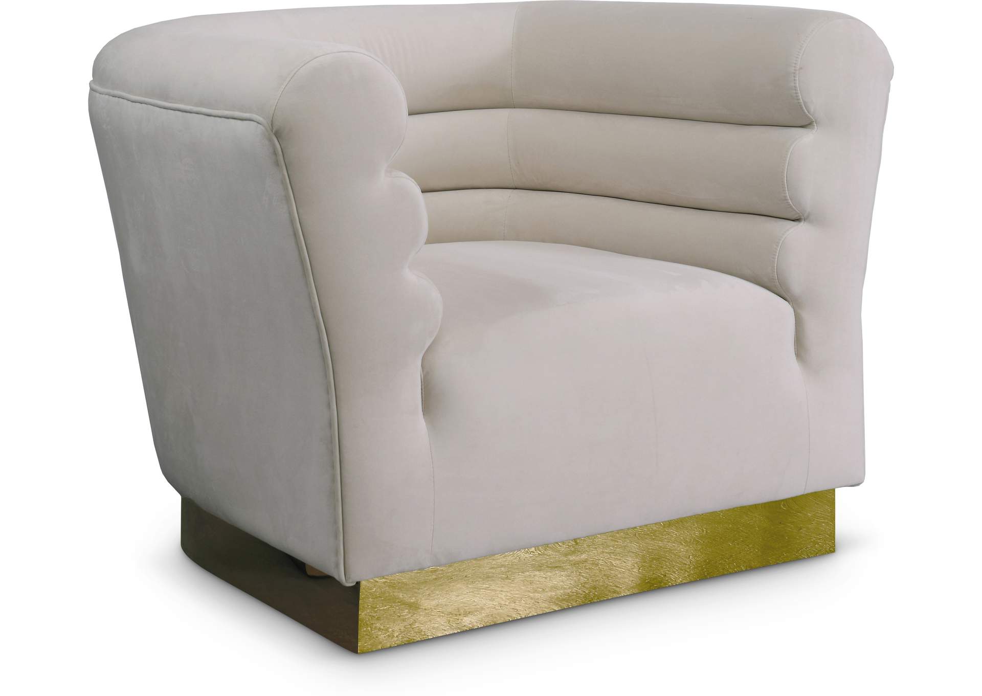 Bellini Cream Velvet Chair,Meridian Furniture