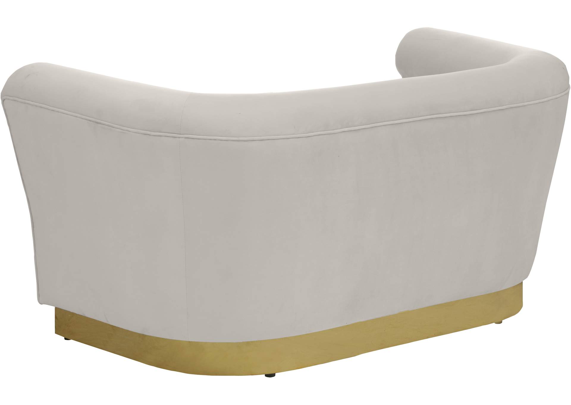 Bellini Cream Velvet Loveseat,Meridian Furniture