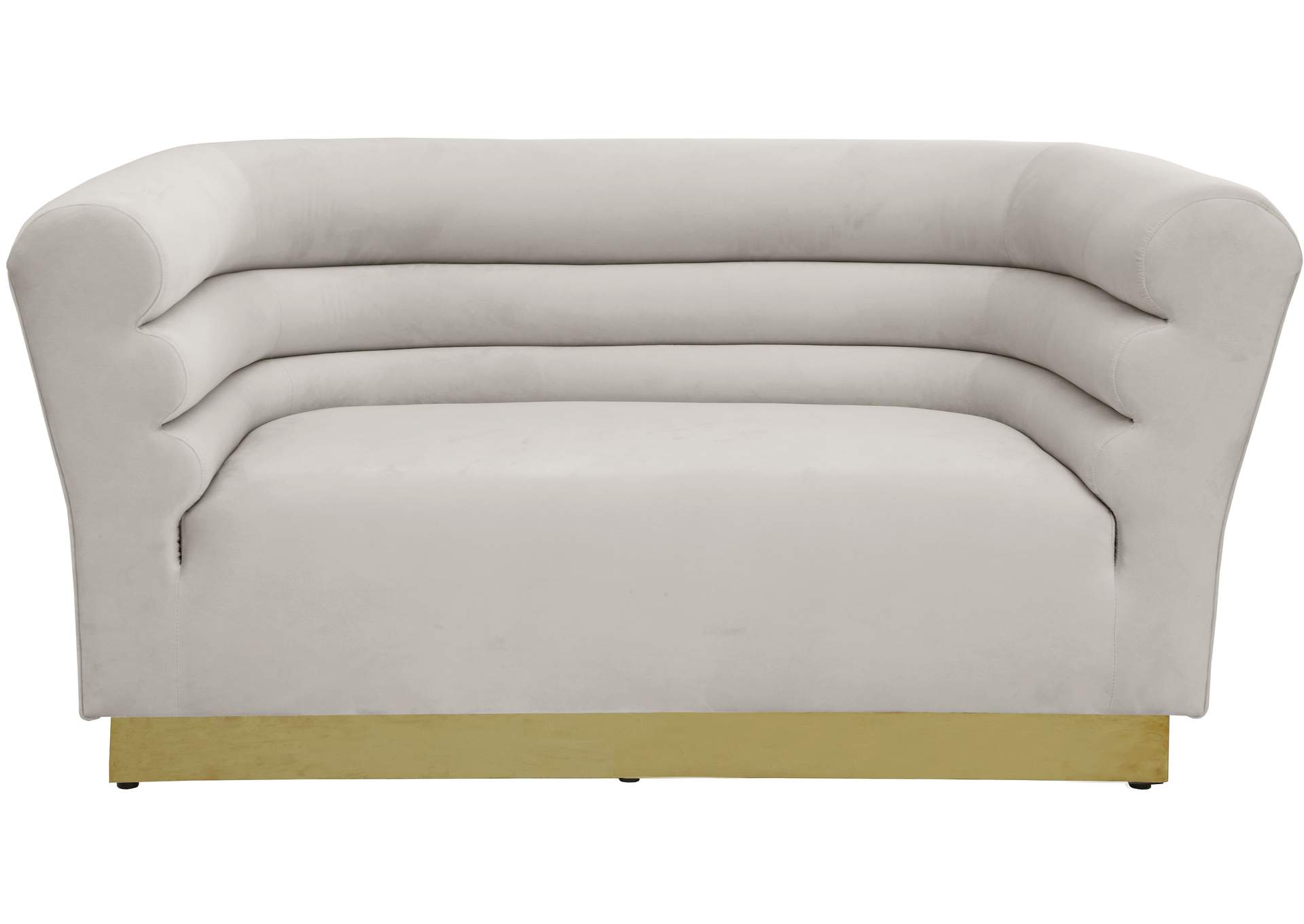 Bellini Cream Velvet Loveseat,Meridian Furniture