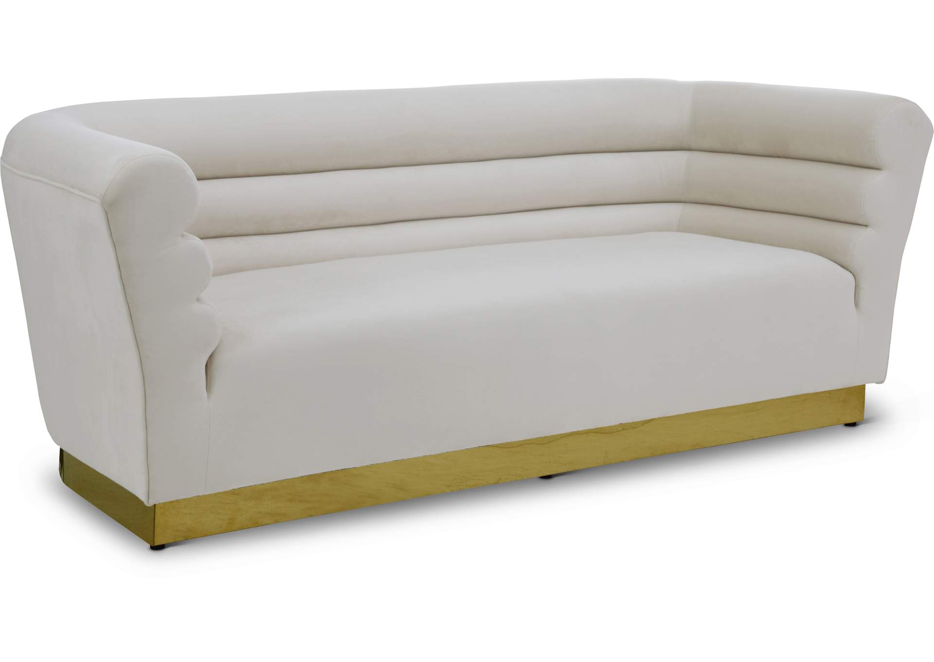 Bellini Cream Velvet Sofa,Meridian Furniture