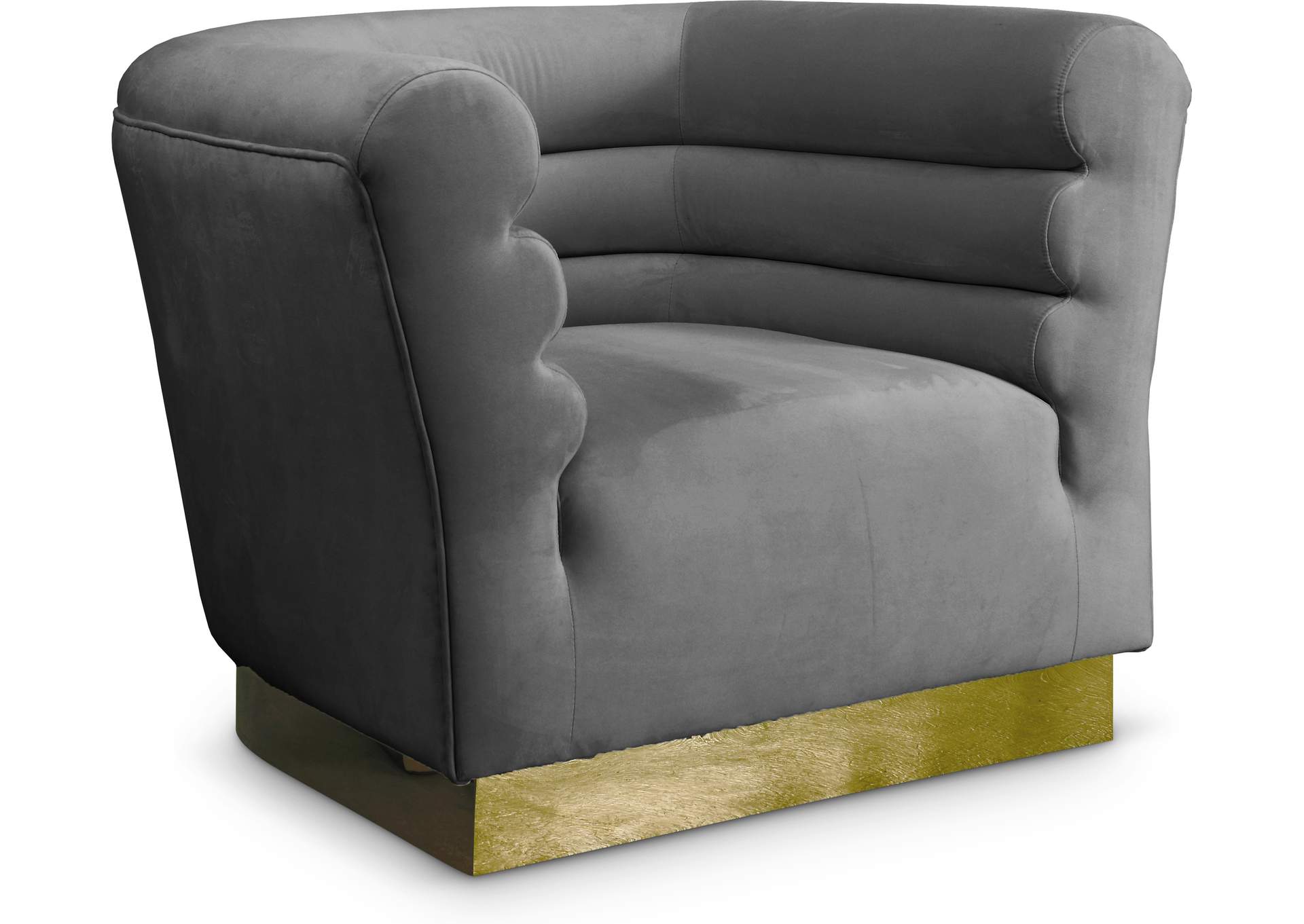 Bellini Grey Velvet Chair,Meridian Furniture