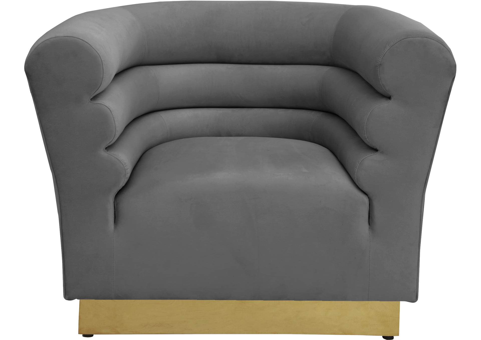 Bellini Grey Velvet Chair,Meridian Furniture