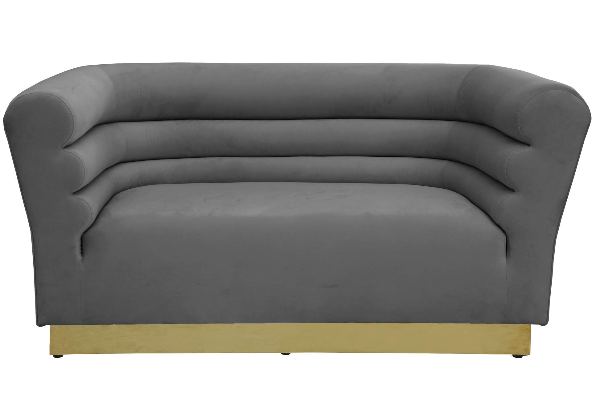 Bellini Grey Velvet Loveseat,Meridian Furniture