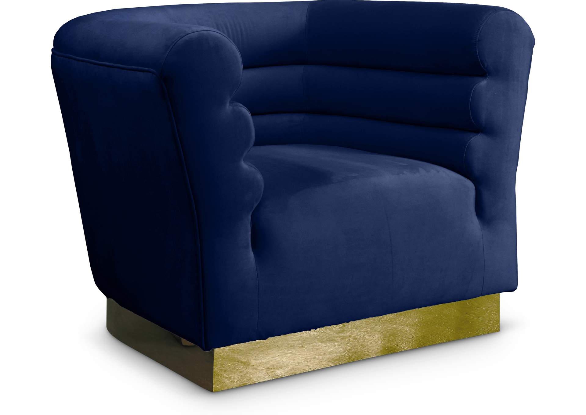 Bellini Navy Velvet Chair,Meridian Furniture