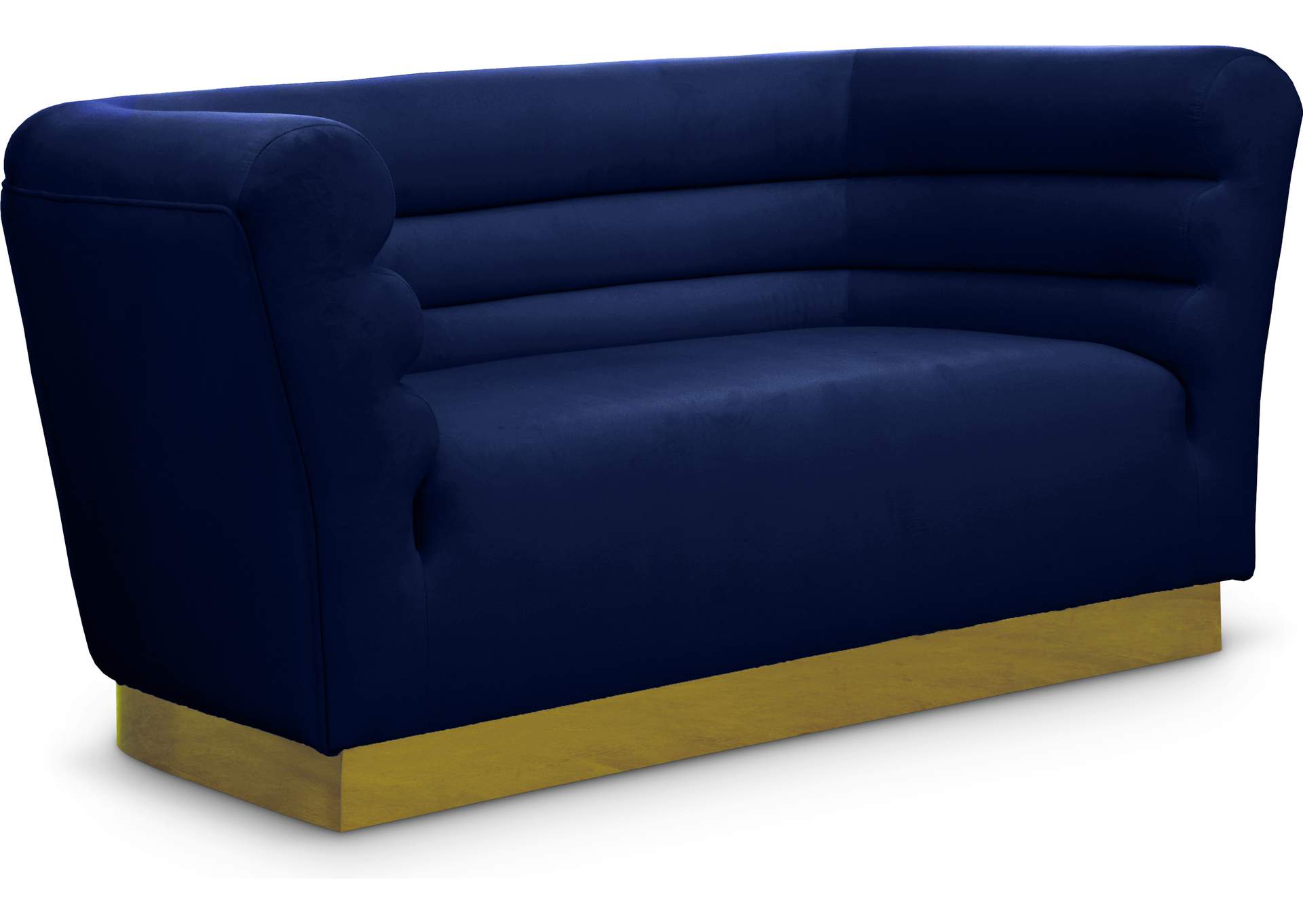 Bellini Navy Velvet Loveseat,Meridian Furniture