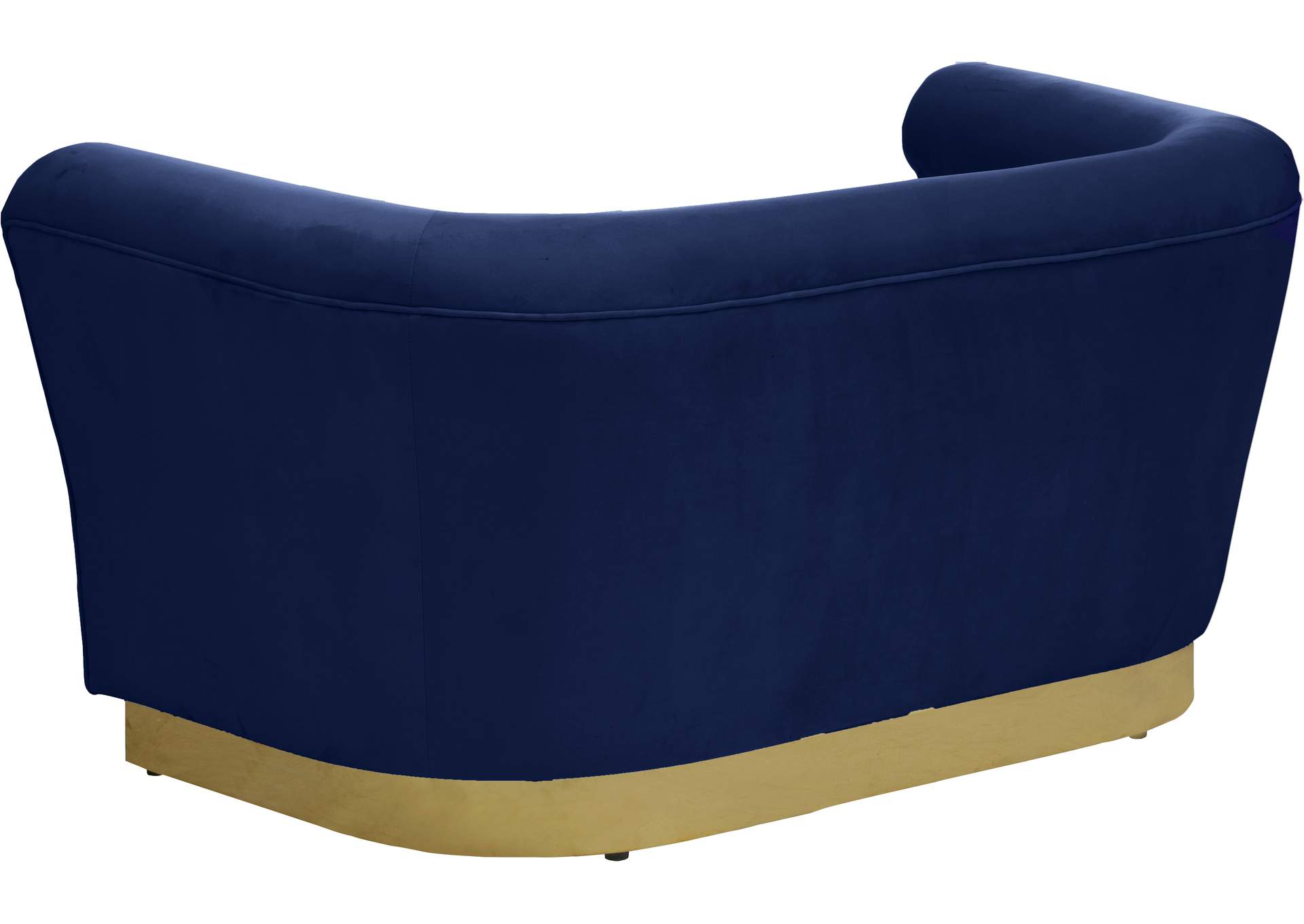 Bellini Navy Velvet Loveseat,Meridian Furniture