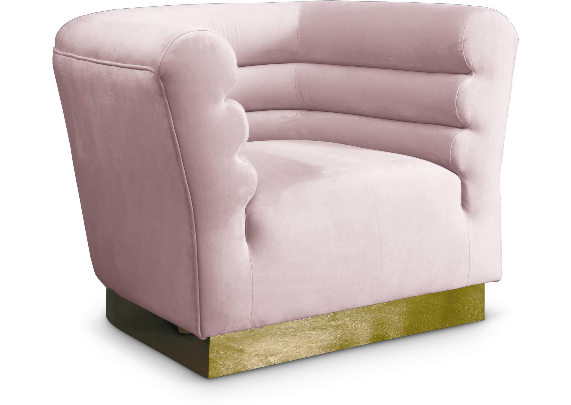 Bellini Pink Velvet Chair,Meridian Furniture