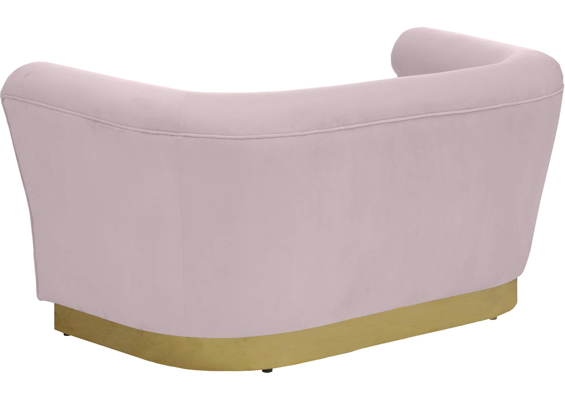 Bellini Pink Velvet Loveseat,Meridian Furniture