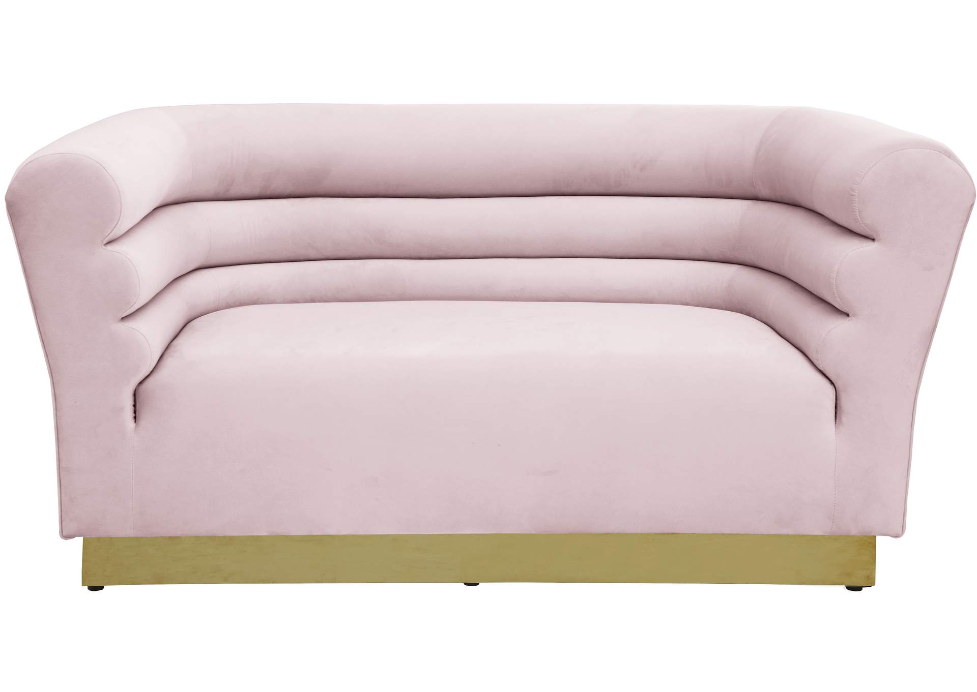 Bellini Pink Velvet Loveseat,Meridian Furniture