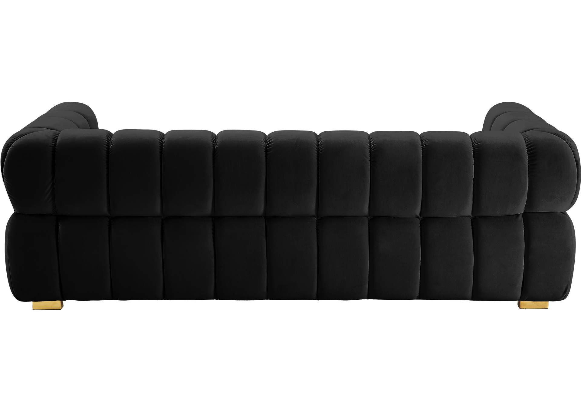 Gwen Black Velvet Sofa,Meridian Furniture