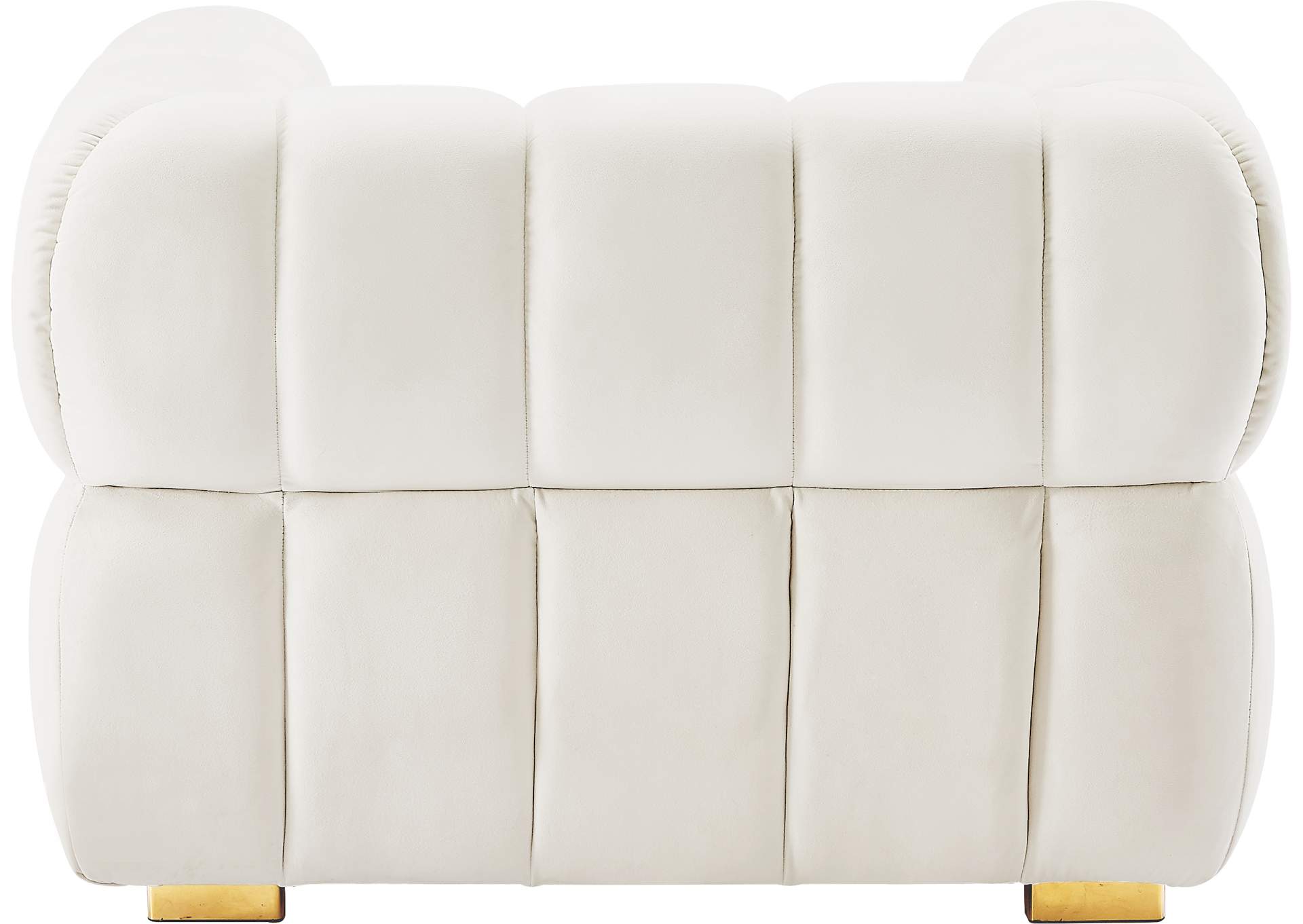 Gwen Cream Velvet Chair,Meridian Furniture