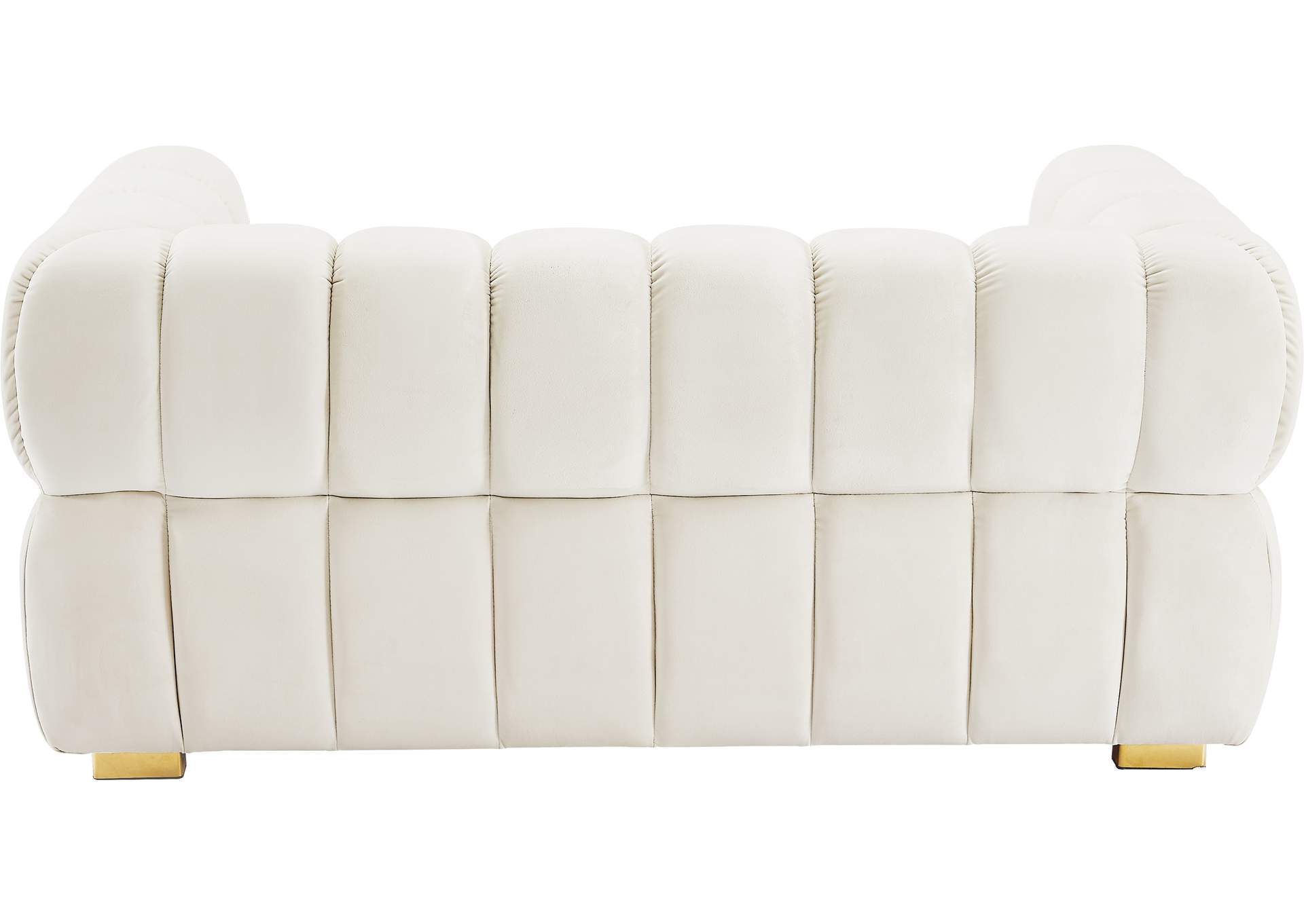 Gwen Cream Velvet Loveseat,Meridian Furniture