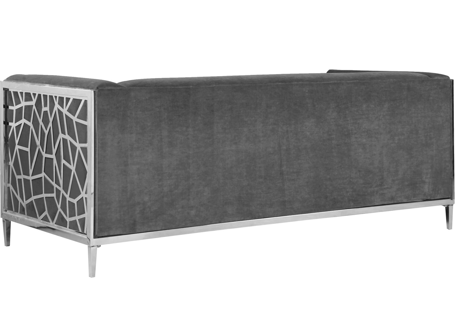 Opal Grey Velvet Sofa,Meridian Furniture