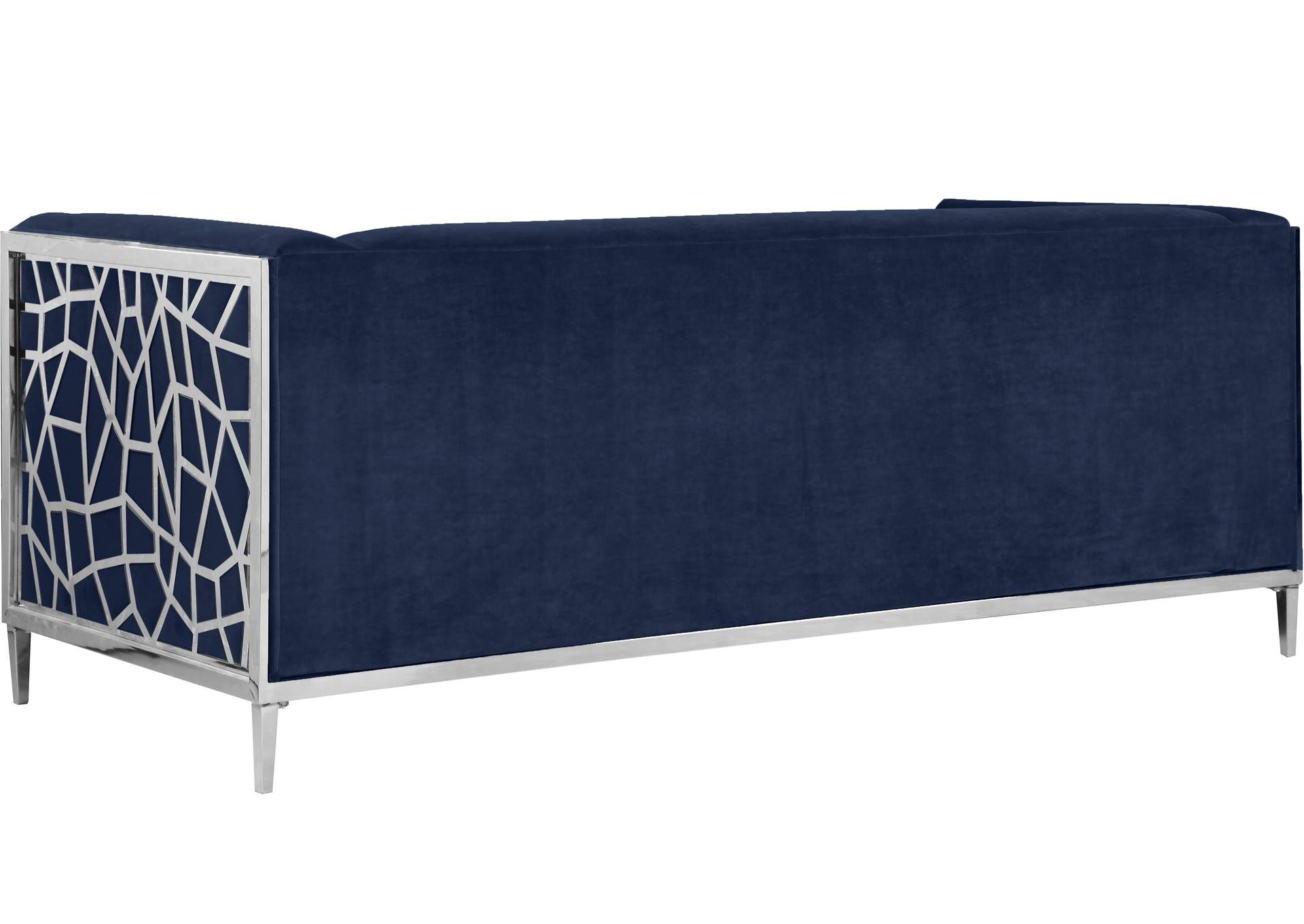 Opal Navy Velvet Sofa,Meridian Furniture