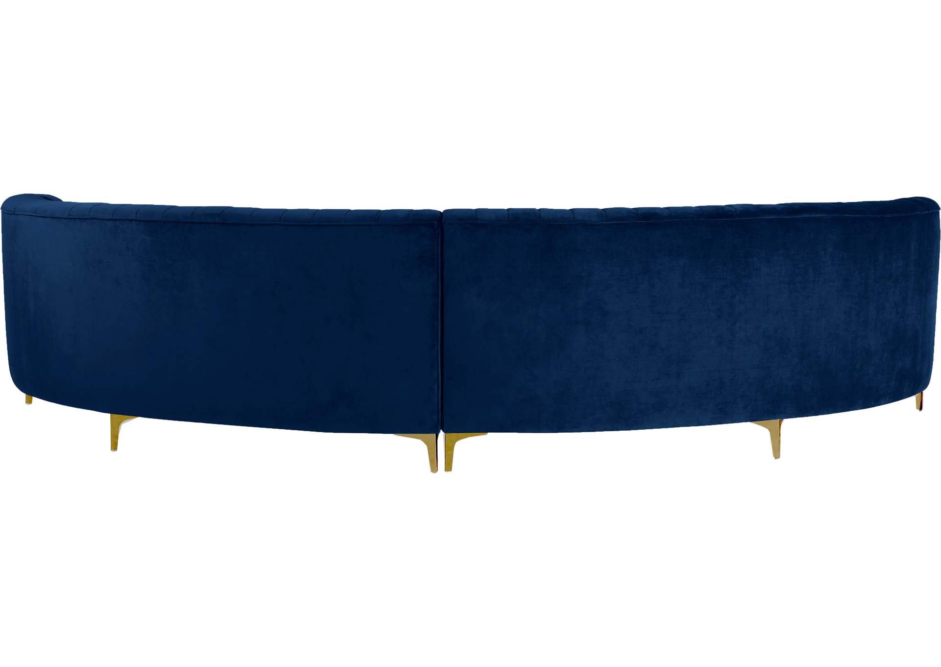 Jackson Navy Velvet 2 Piece Sectional,Meridian Furniture