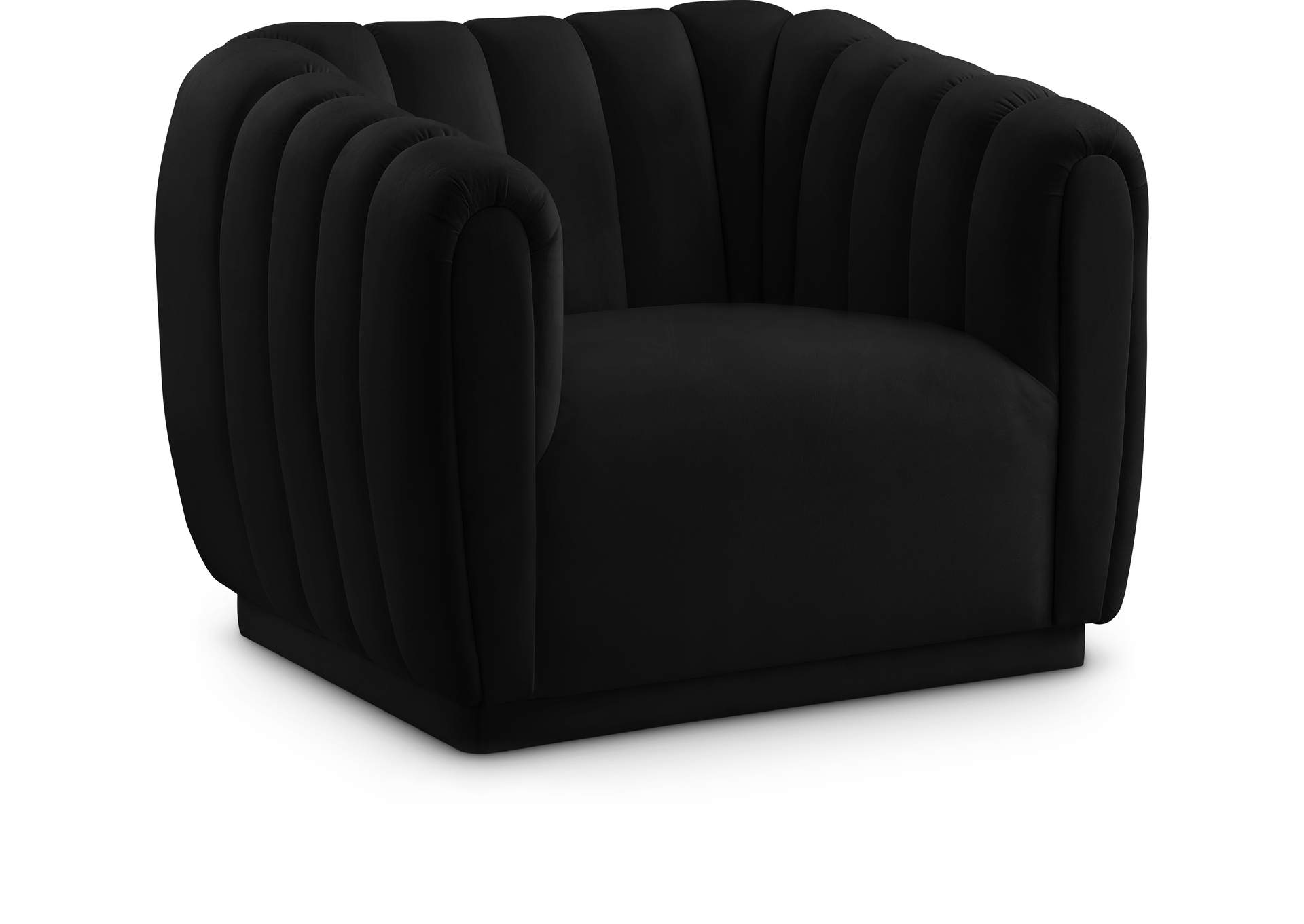 Dixie Black Velvet Chair,Meridian Furniture