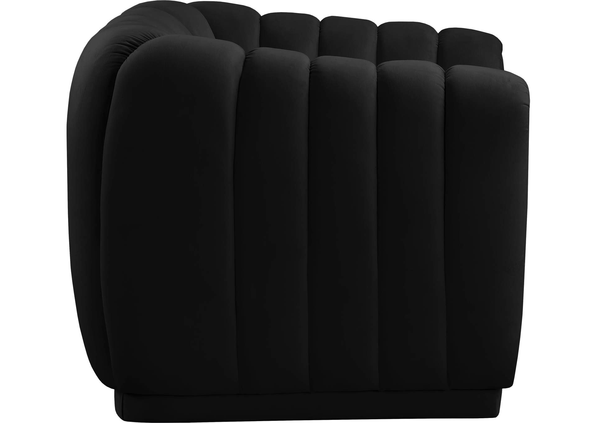 Dixie Black Velvet Chair,Meridian Furniture