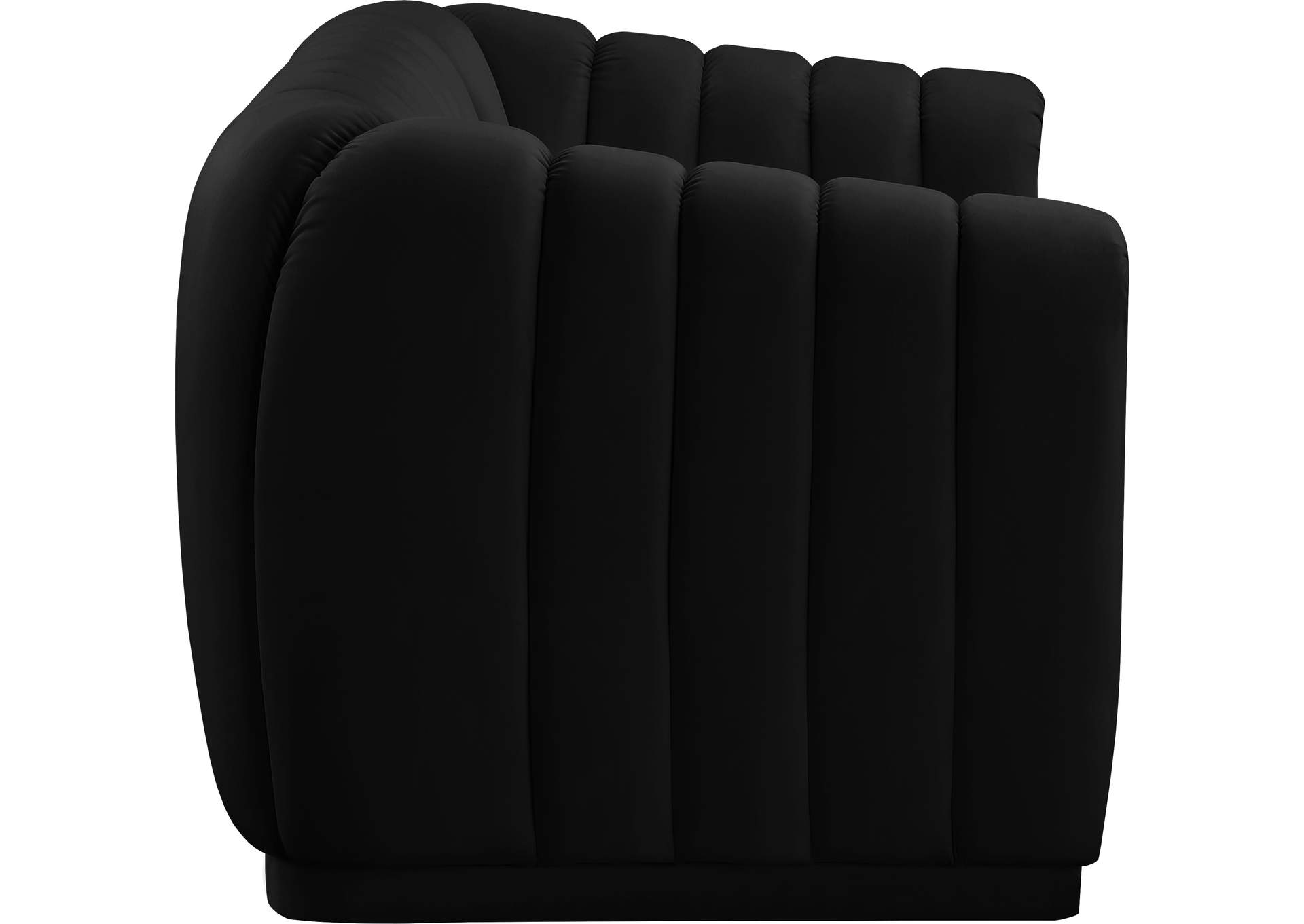 Dixie Black Velvet Loveseat,Meridian Furniture