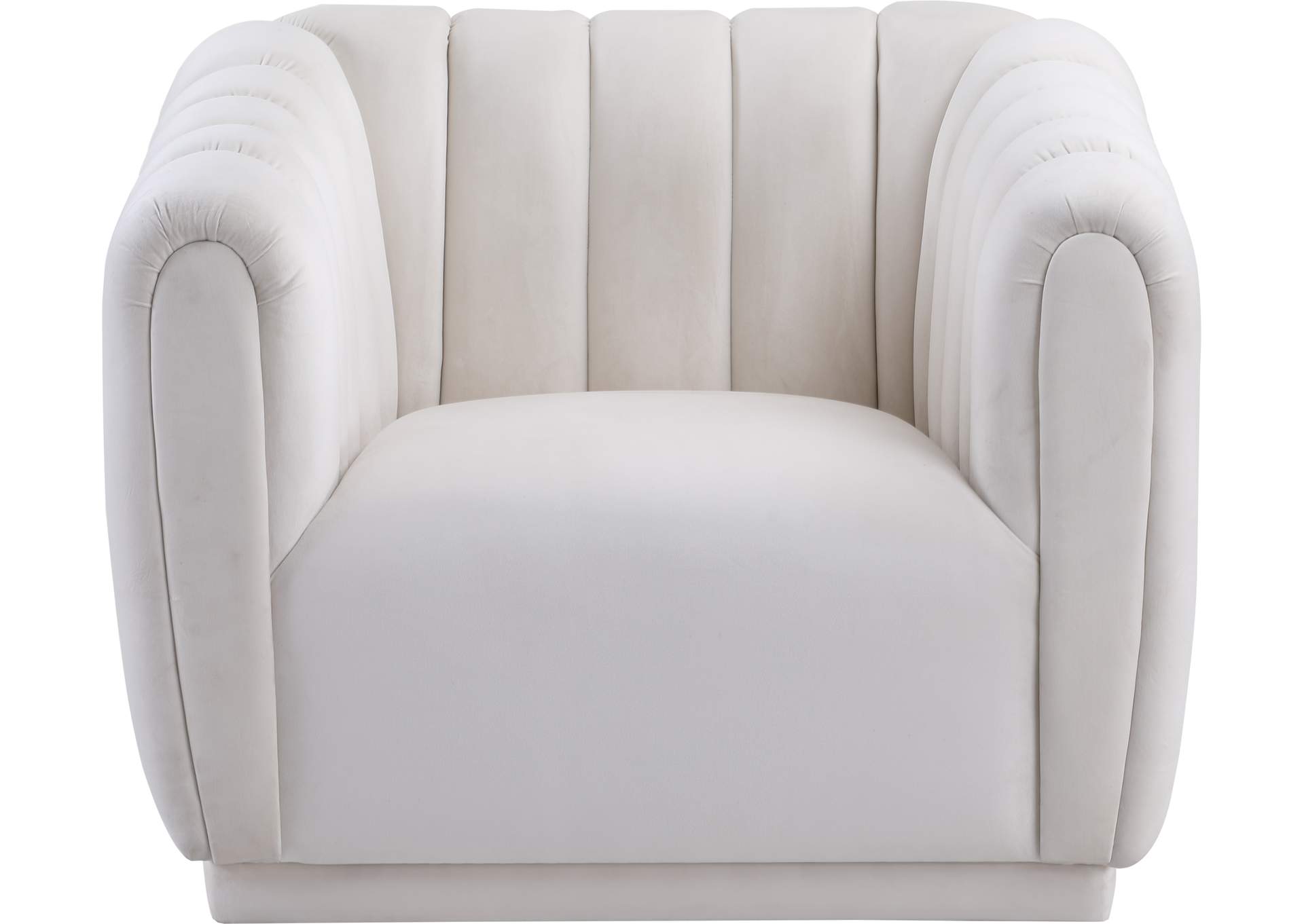 Dixie Cream Velvet Chair,Meridian Furniture