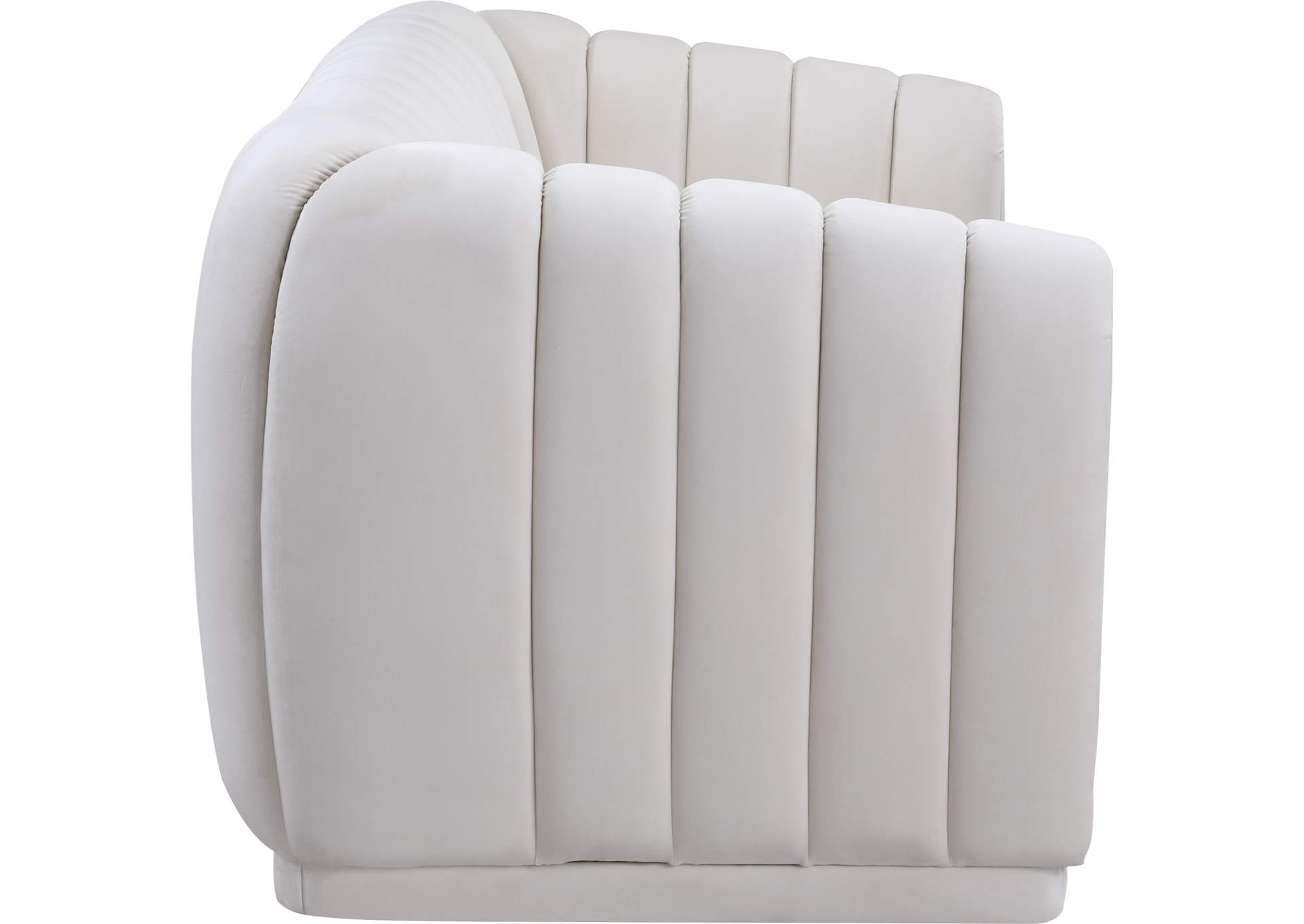 Dixie Cream Velvet Sofa,Meridian Furniture