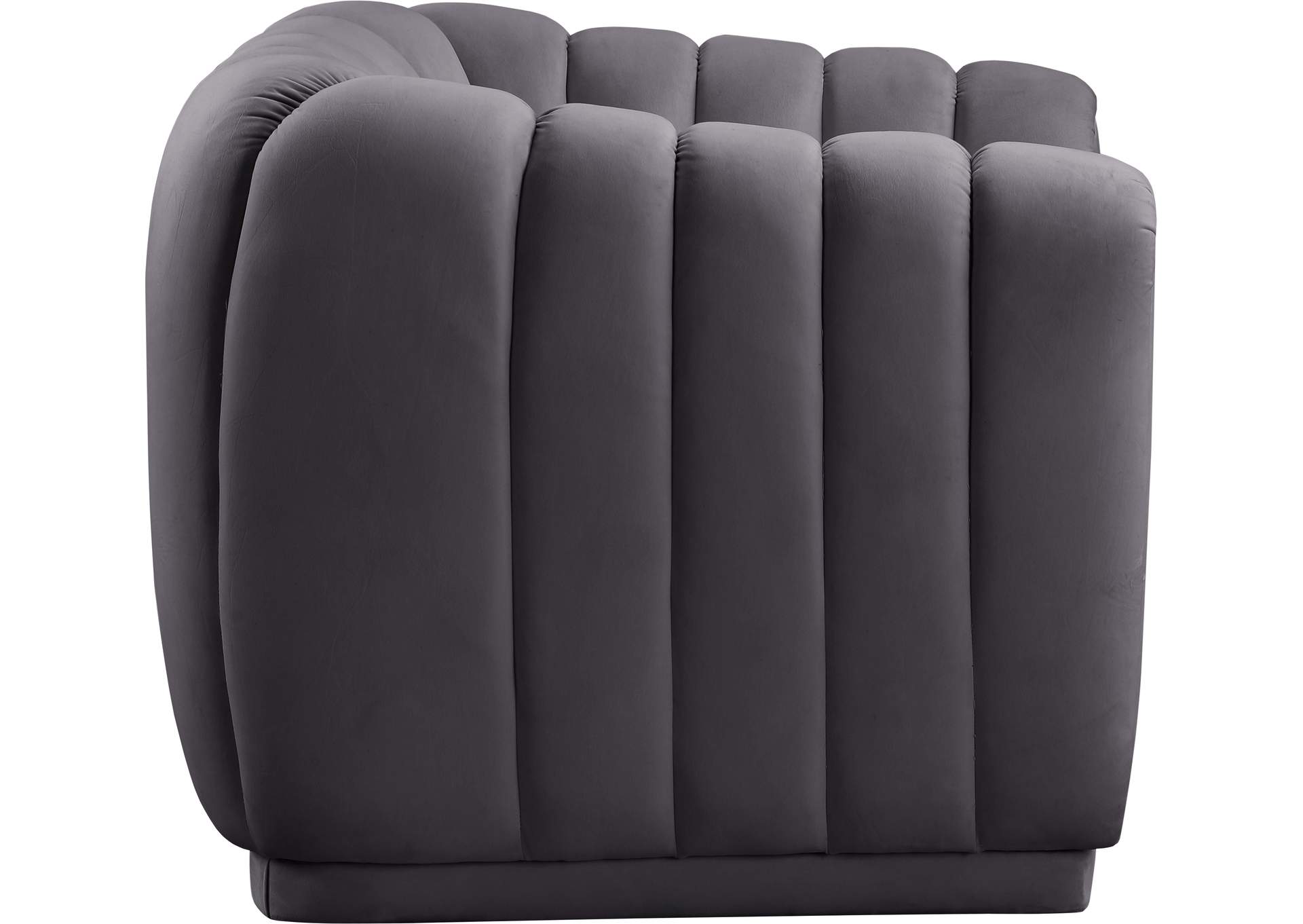 Dixie Grey Velvet Chair,Meridian Furniture