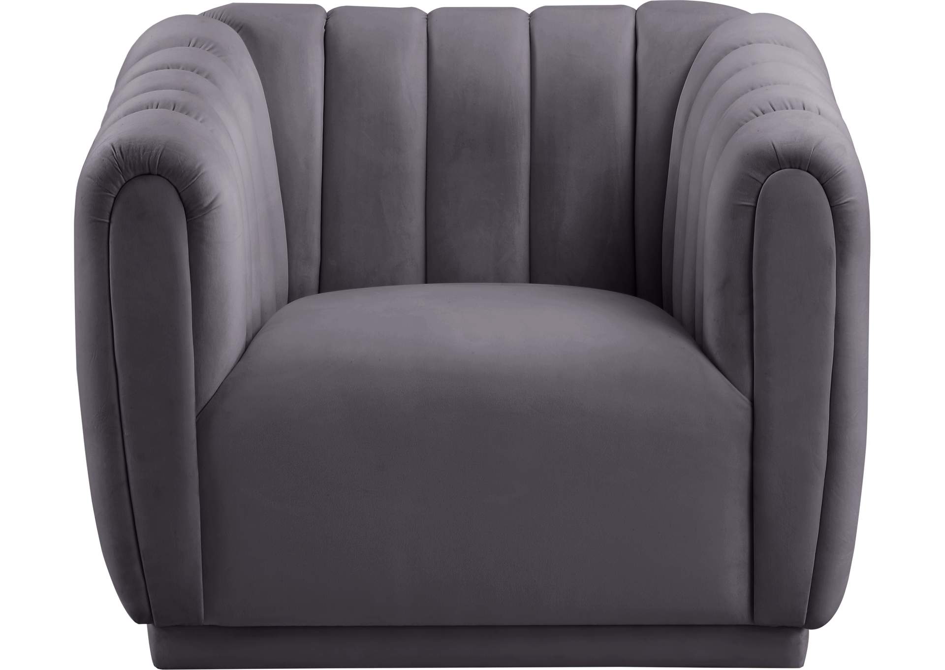 Dixie Grey Velvet Chair,Meridian Furniture