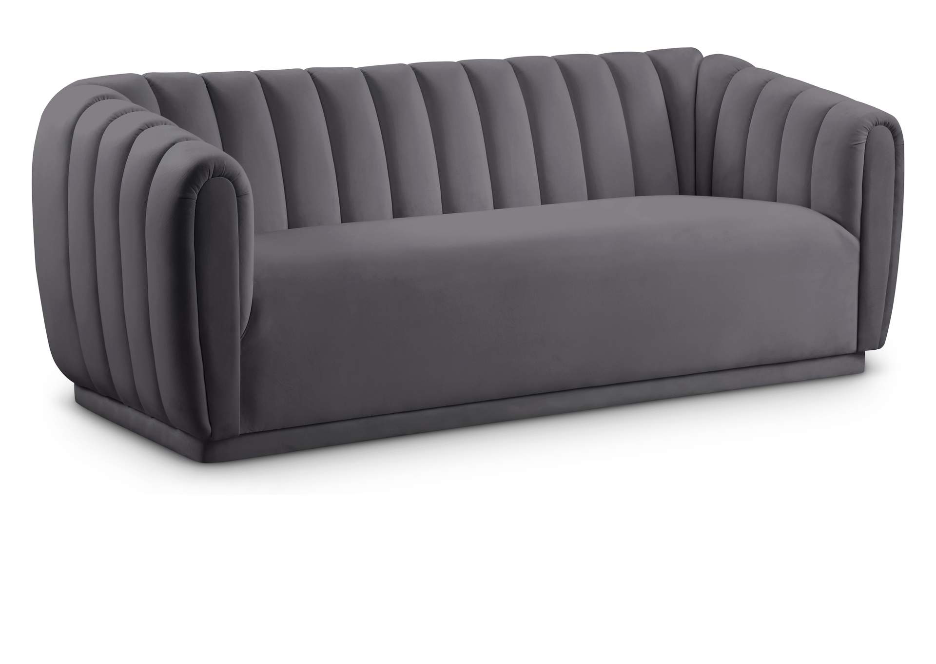 Dixie Grey Velvet Sofa,Meridian Furniture