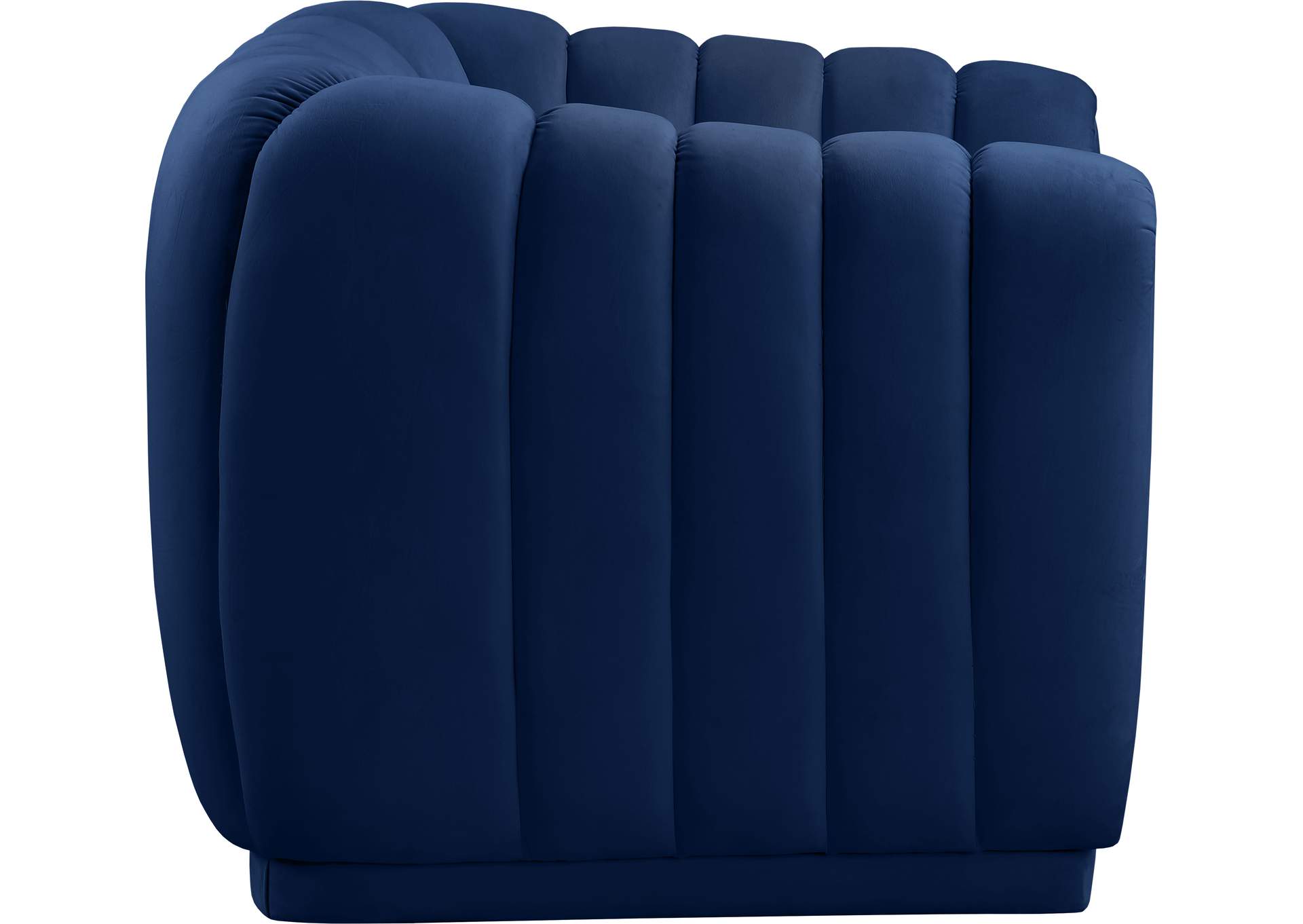 Dixie Navy Velvet Chair,Meridian Furniture