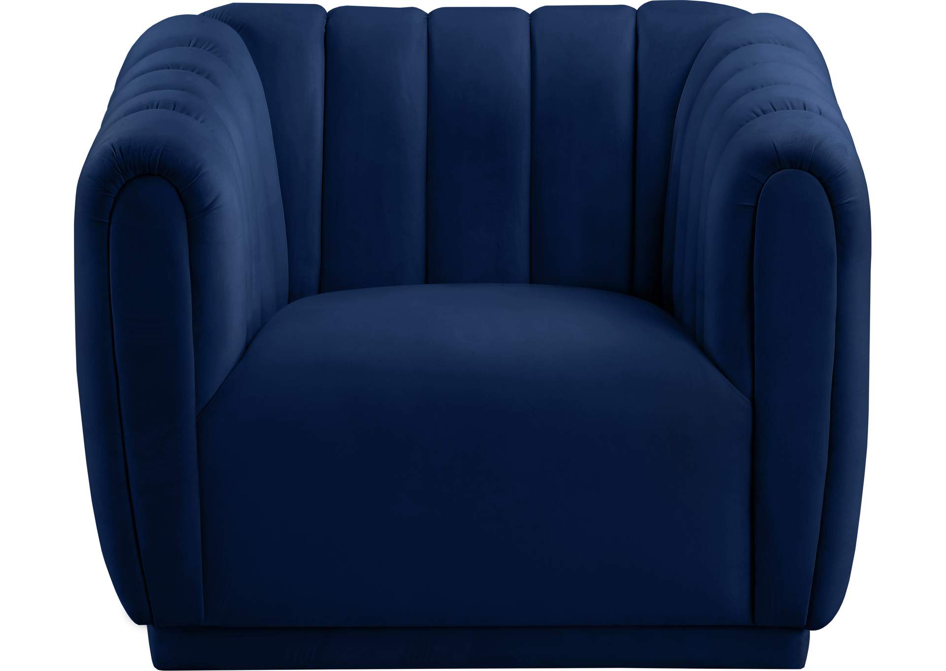 Dixie Navy Velvet Chair,Meridian Furniture