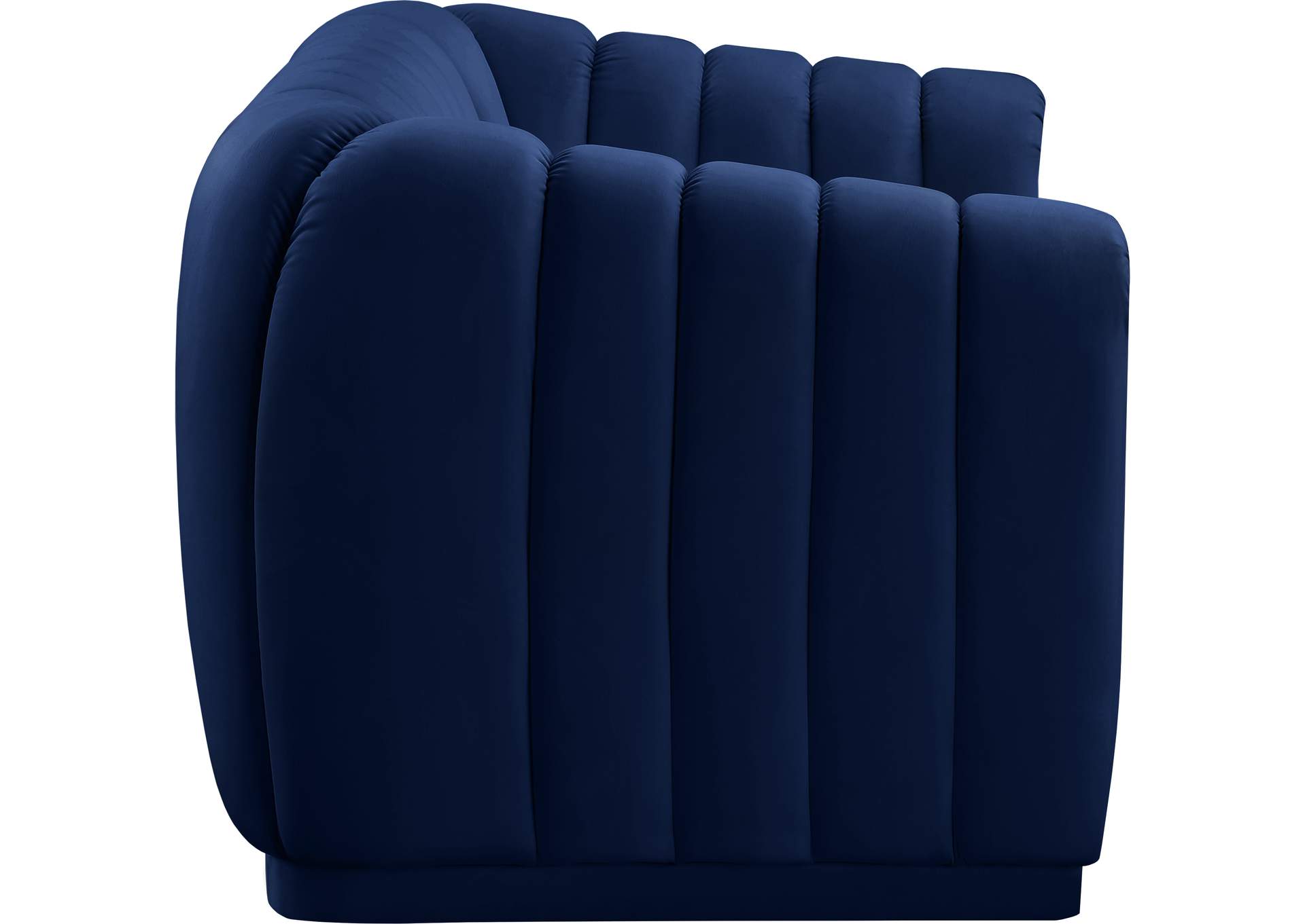 Dixie Navy Velvet Loveseat,Meridian Furniture