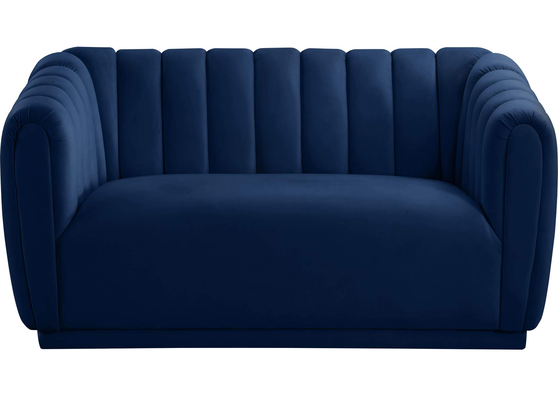 Dixie Navy Velvet Loveseat,Meridian Furniture