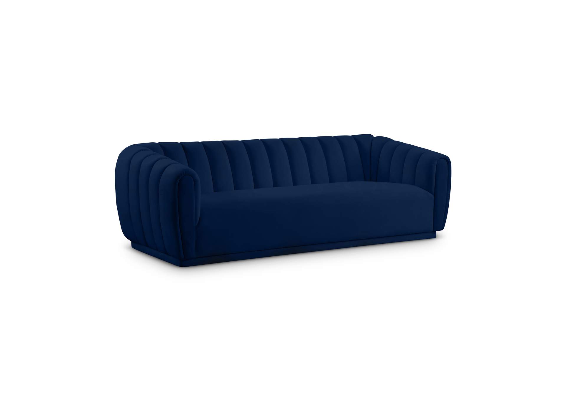 Dixie Navy Velvet Sofa,Meridian Furniture