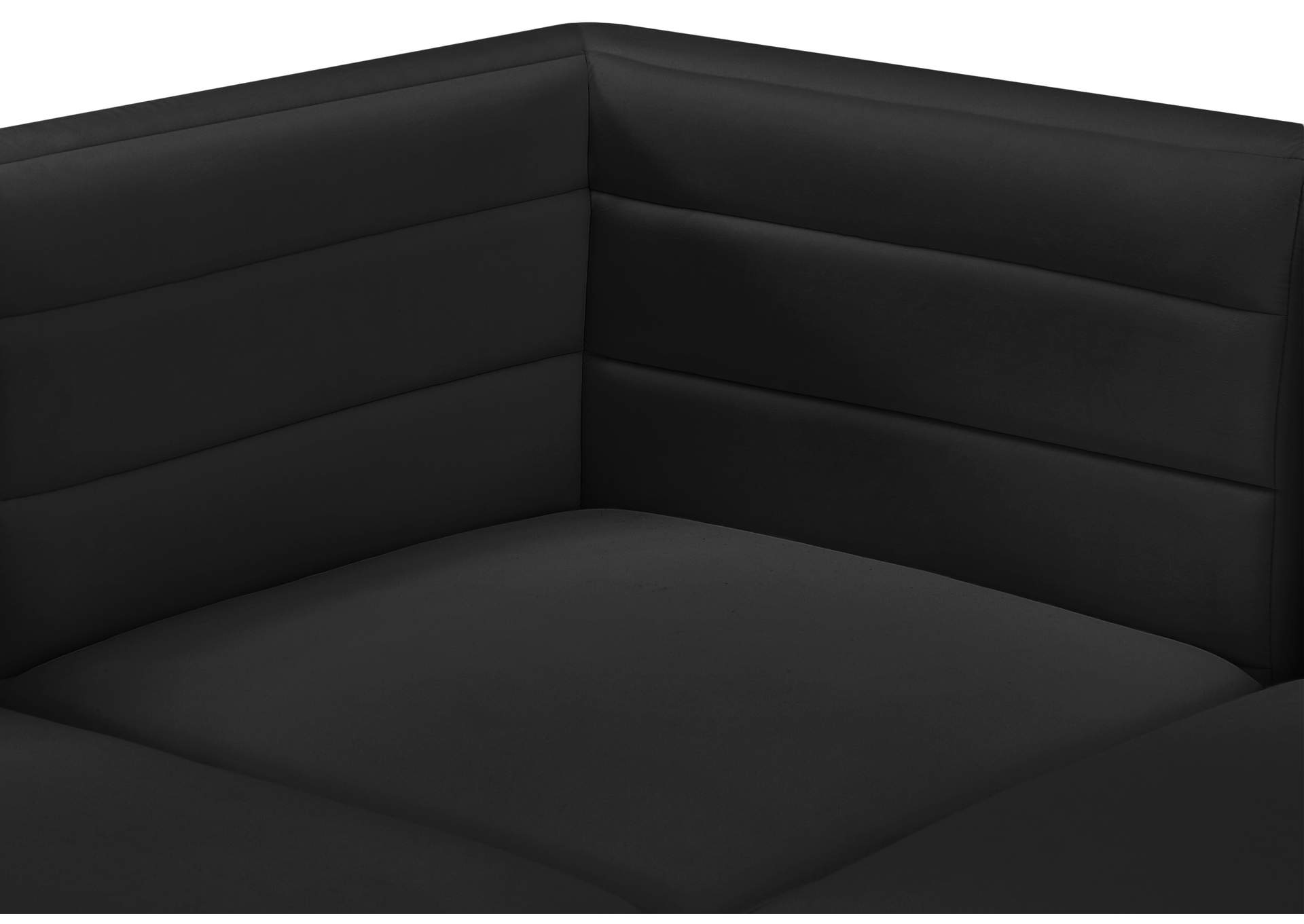 Quincy Black Velvet Modular Corner Chair,Meridian Furniture