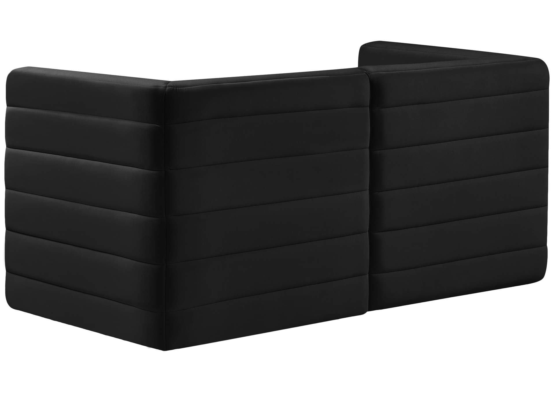 Quincy Black Velvet Modular Sofa,Meridian Furniture