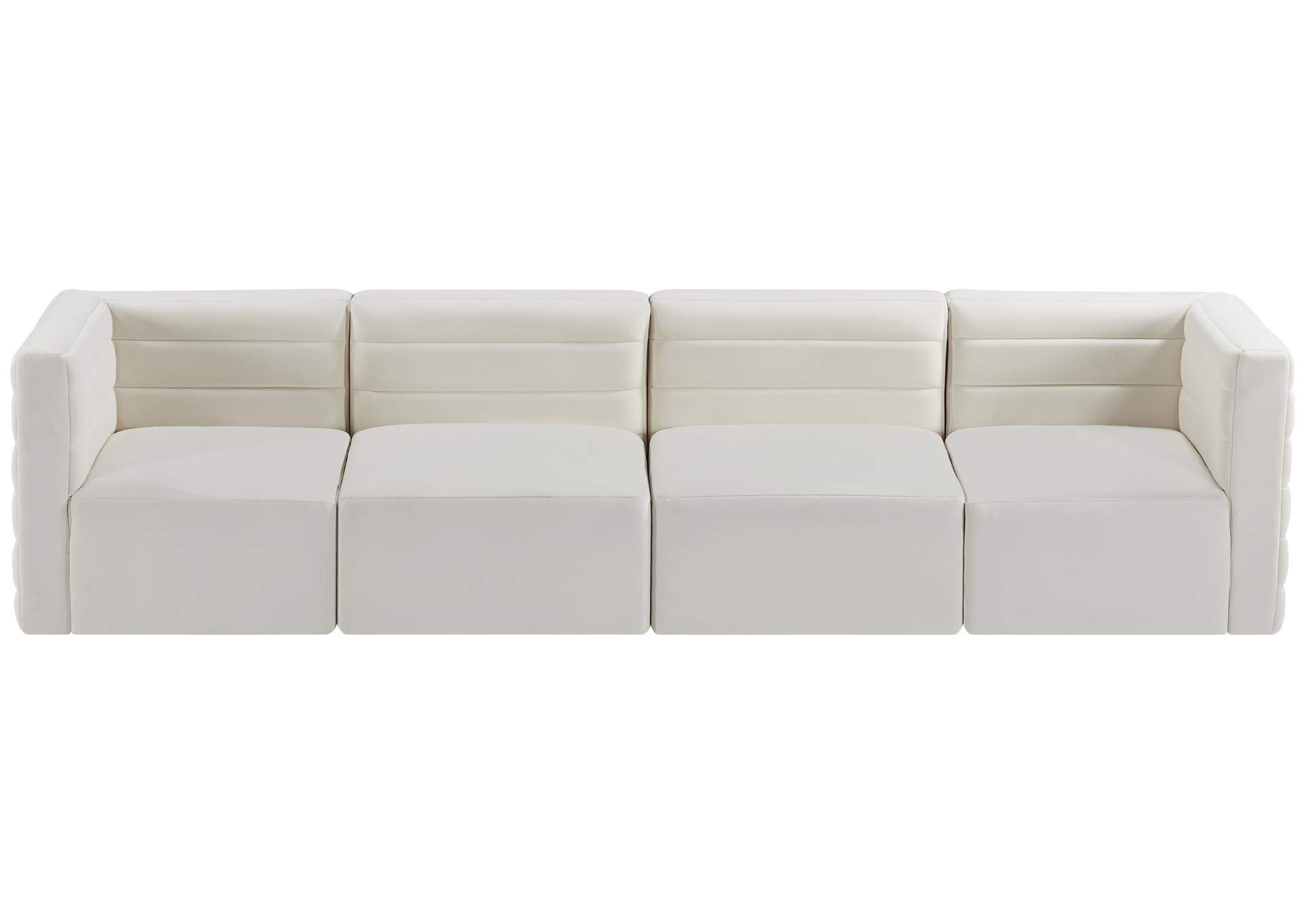 Quincy Cream Velvet Modular Sofa,Meridian Furniture