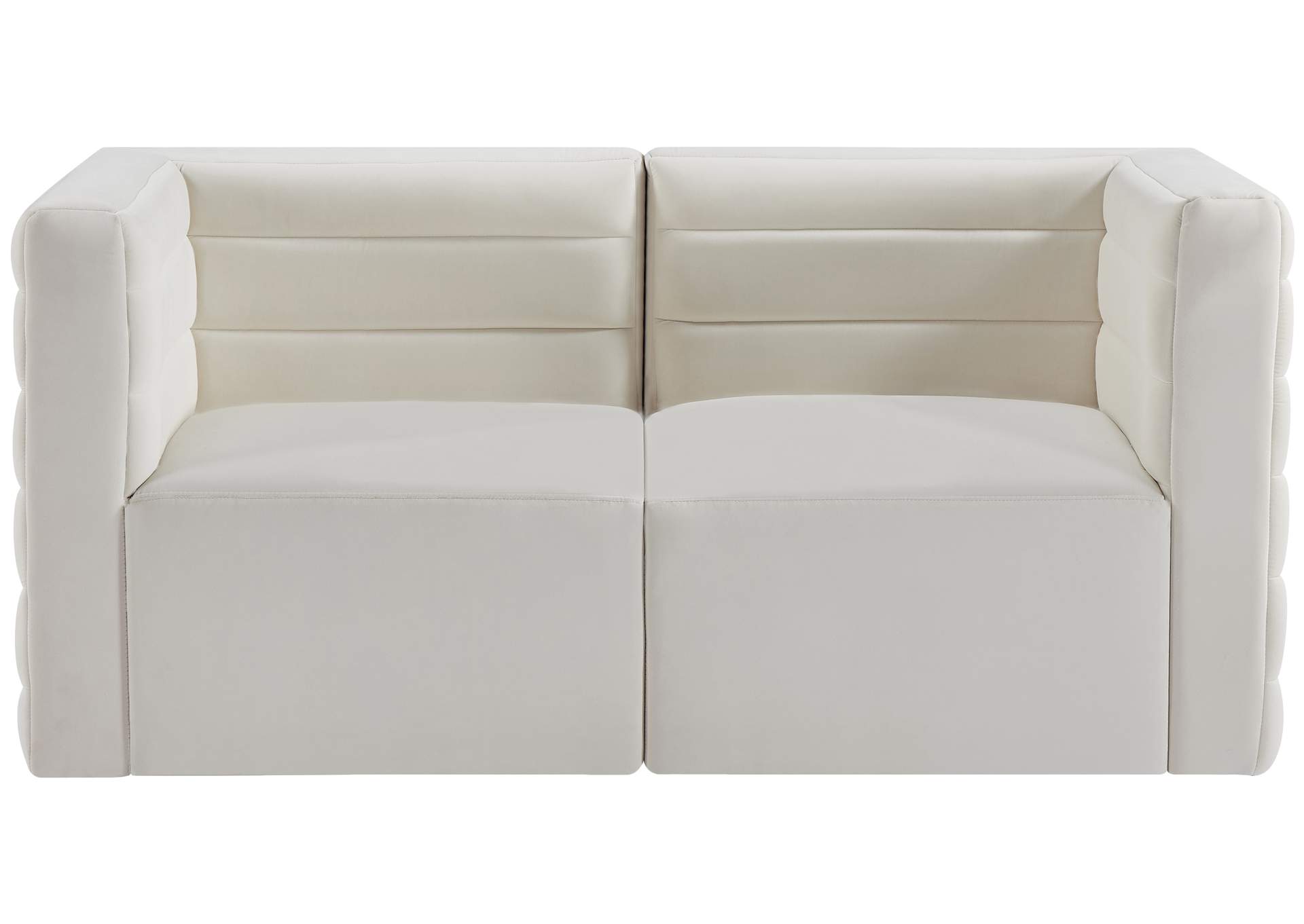 Quincy Cream Velvet Modular Sofa,Meridian Furniture