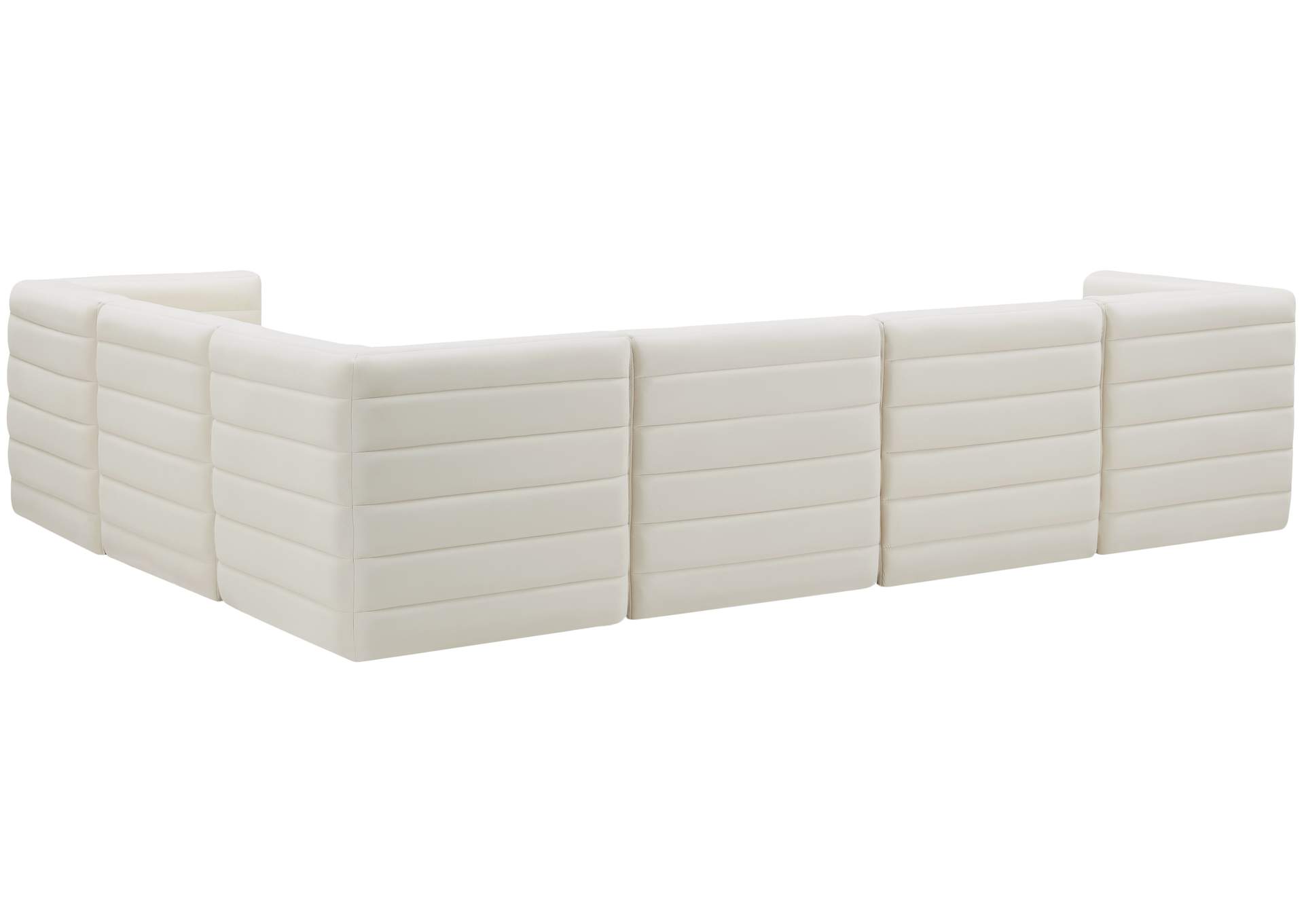 Quincy Cream Velvet Modular Sectional,Meridian Furniture