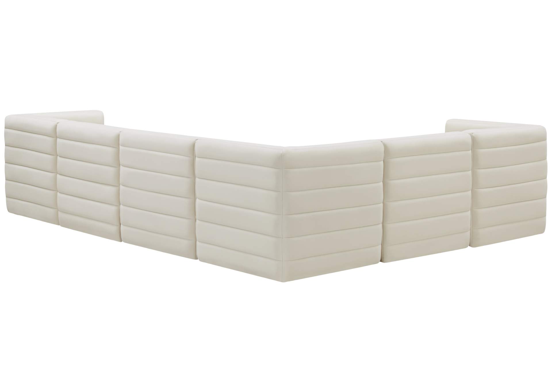 Quincy Cream Velvet Modular Sectional,Meridian Furniture