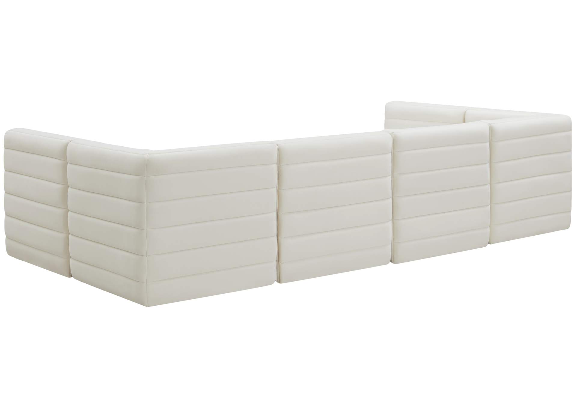 Quincy Cream Velvet Modular Sectional,Meridian Furniture