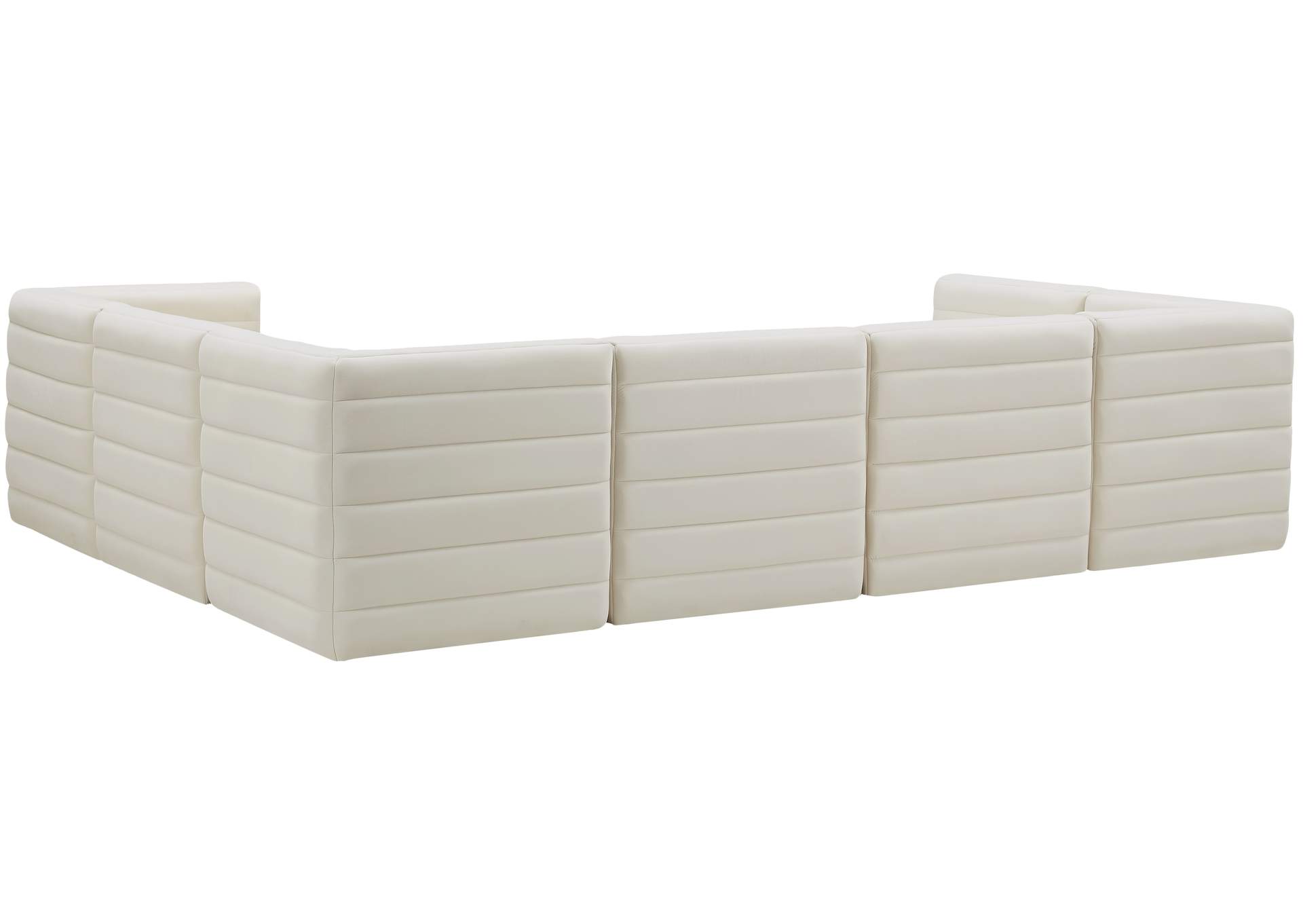 Quincy Cream Velvet Modular Sectional,Meridian Furniture