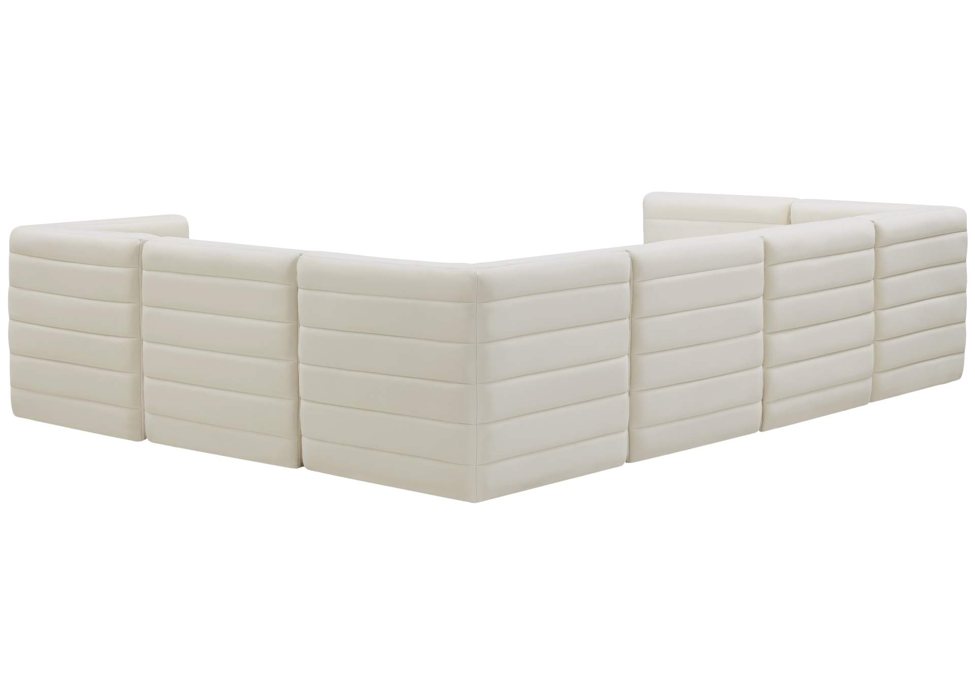 Quincy Cream Velvet Modular Sectional,Meridian Furniture