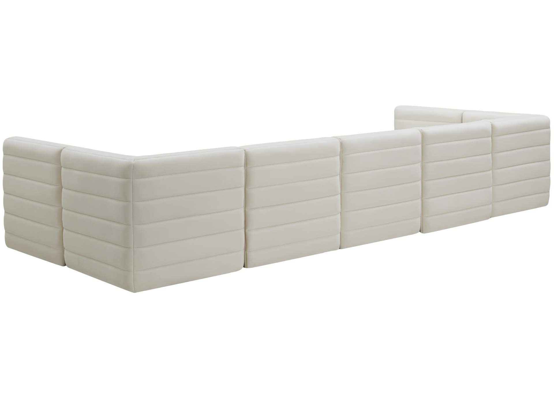 Quincy Cream Velvet Modular Sectional,Meridian Furniture